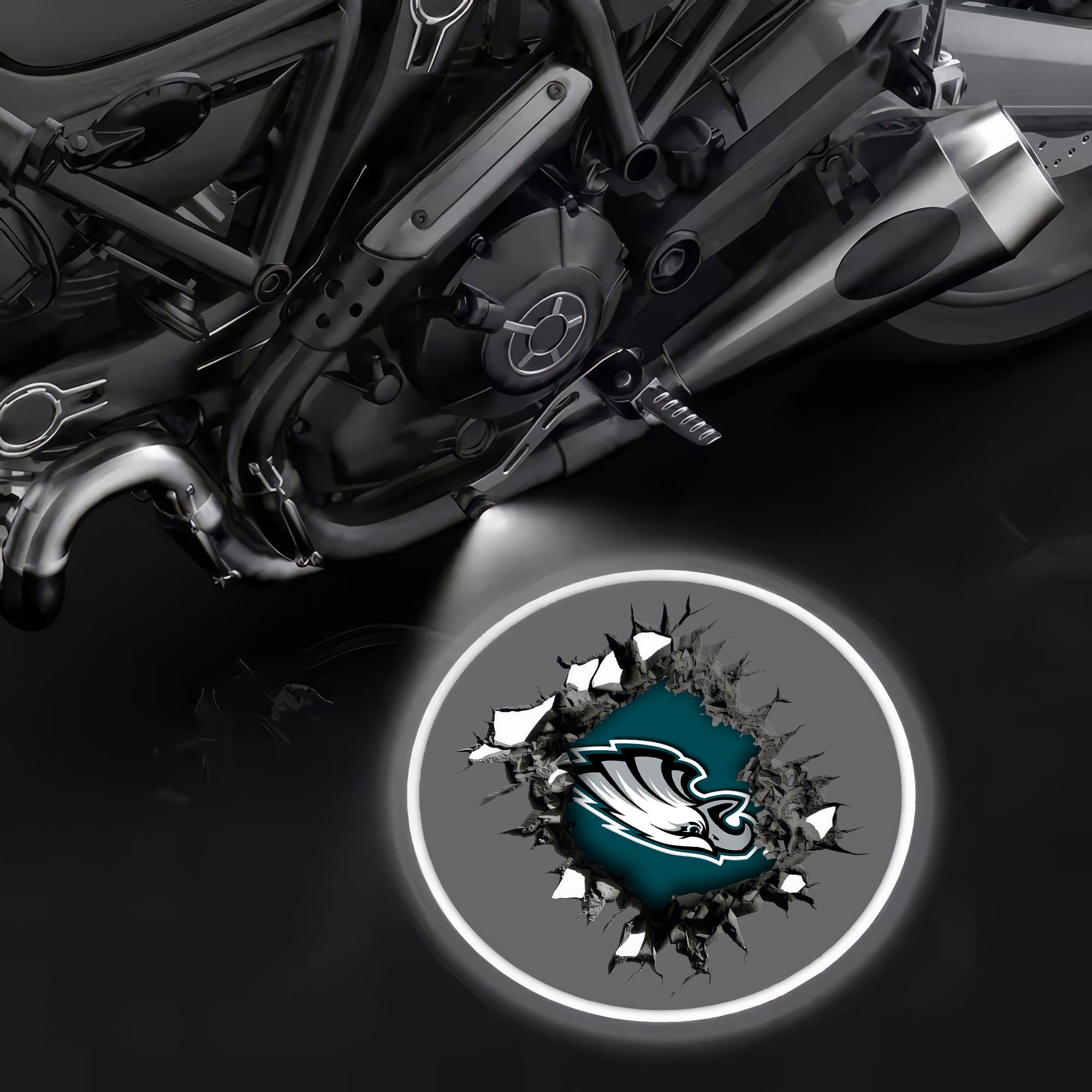 Philadelphia Eagles Motorcycle Projection Lamp Light, Gifts For Fan EHIVM-06112514