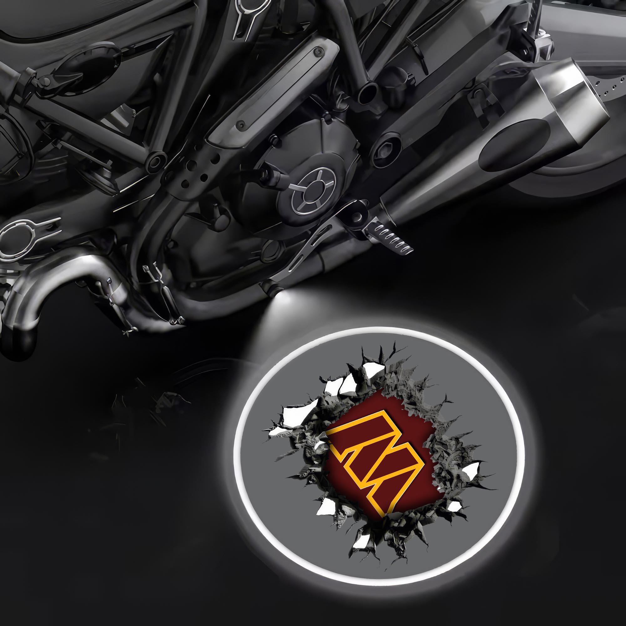 Washington Commanders Motorcycle Projection Lamp Light, Gifts For Fan EHIVM-06112514