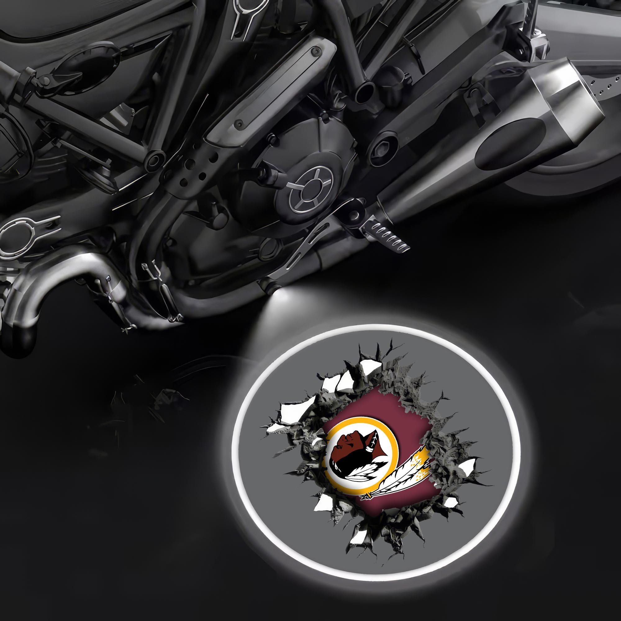 Washington Redskins Motorcycle Projection Lamp Light, Gifts For Fan EHIVM-06112514