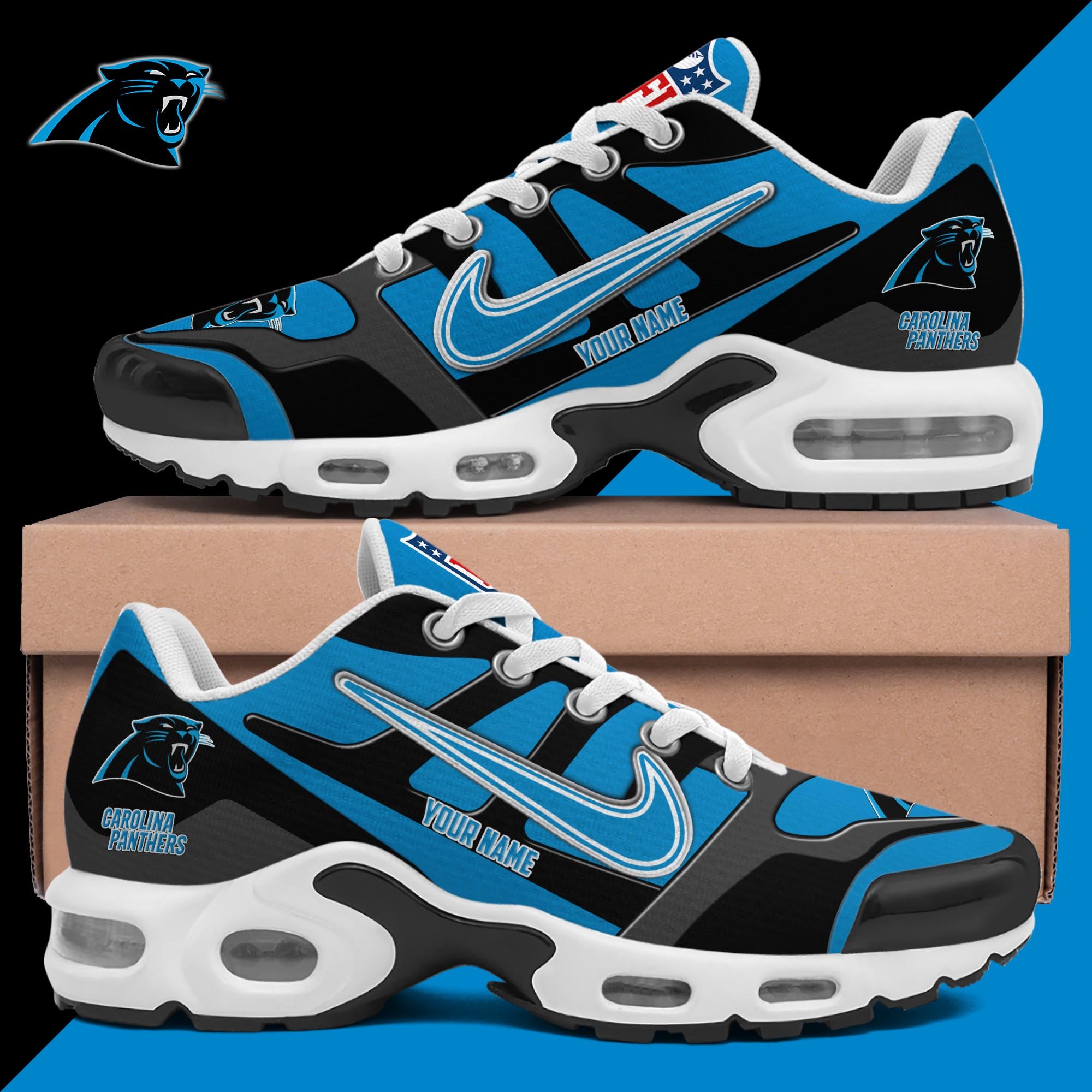 Carolina Panthers TN Shoes Custom Your Name, Shoes For Sport Fans, Gift For Fans EHIVM-03311534N