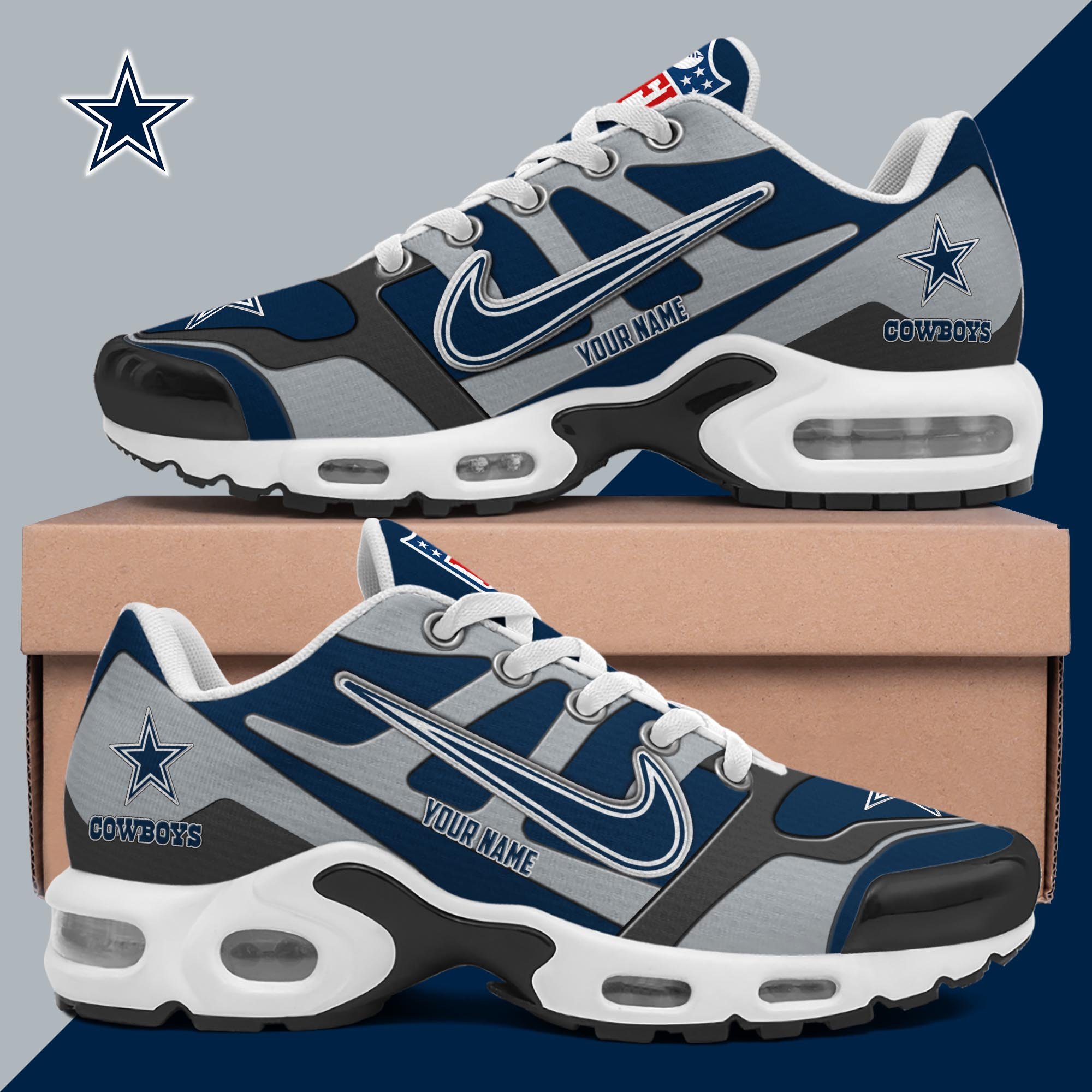 Dallas Cowboys TN Shoes Custom Your Name, Shoes For Sport Fans, Gift For Fans EHIVM-03311534N