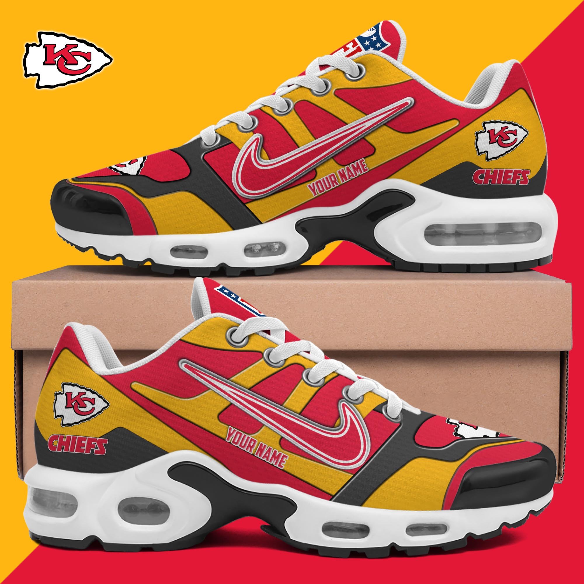 Kansas City Chiefs TN Shoes Custom Your Name, Shoes For Sport Fans, Gift For Fans EHIVM-03311534N