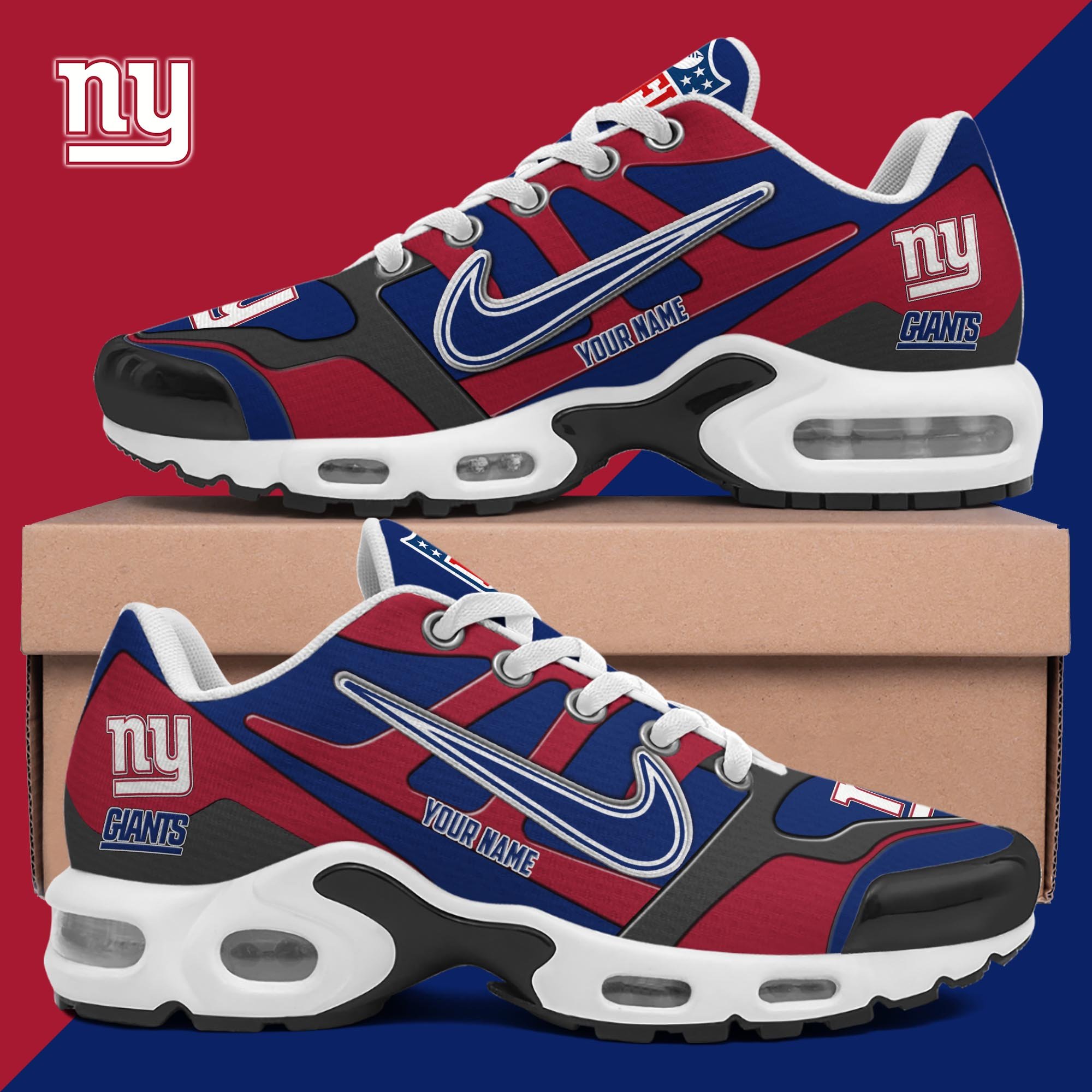 New York Giants TN Shoes Custom Your Name, Shoes For Sport Fans, Gift For Fans EHIVM-03311534N