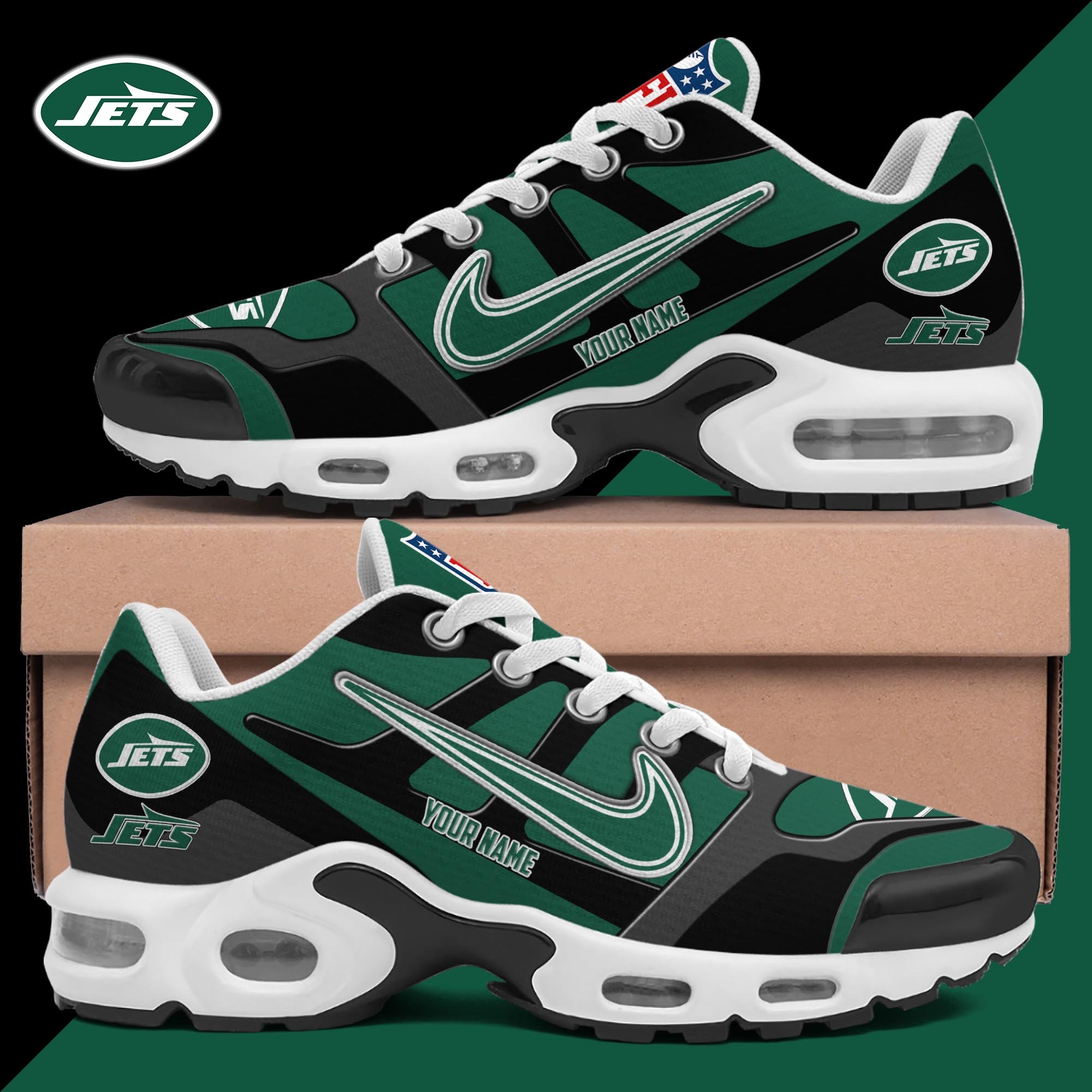 New York Jets TN Shoes Custom Your Name, Shoes For Sport Fans, Gift For Fans EHIVM-03311534N