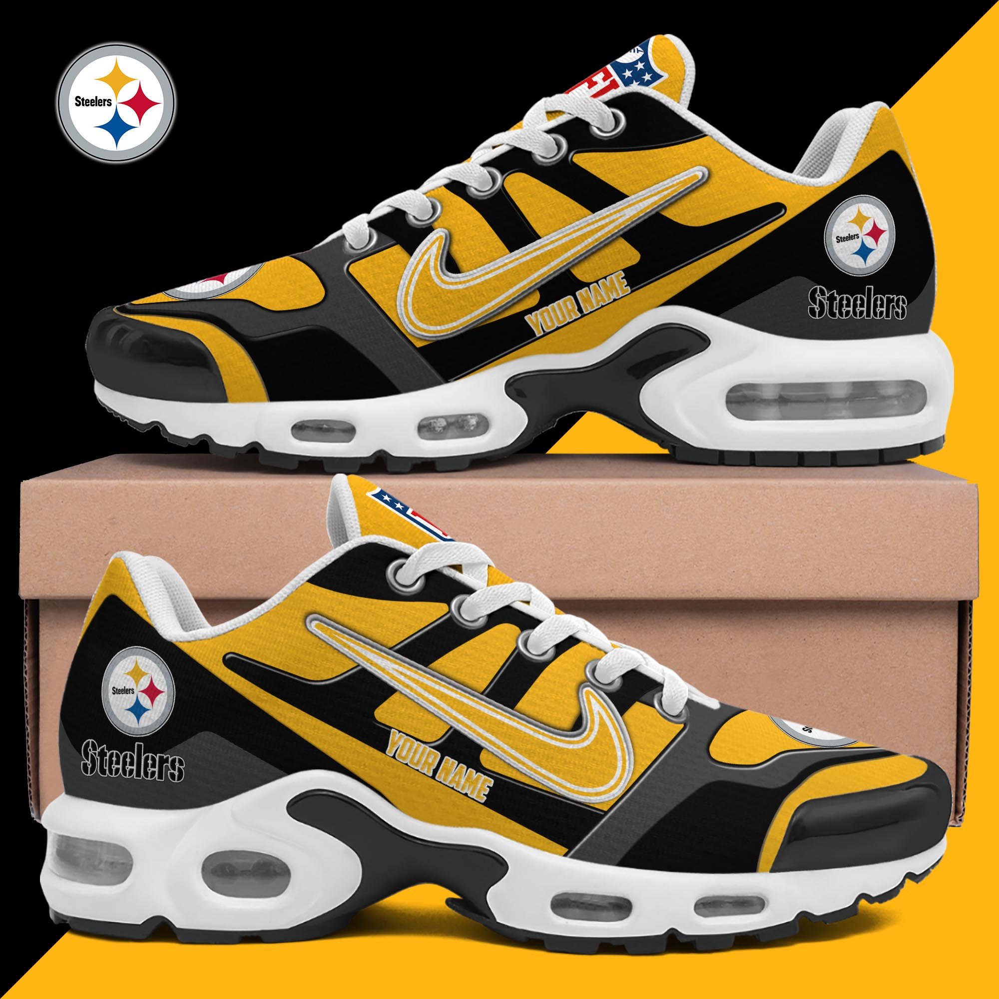 Pittsburgh Steelers TN Shoes Custom Your Name, Shoes For Sport Fans, Gift For Fans EHIVM-03311534N