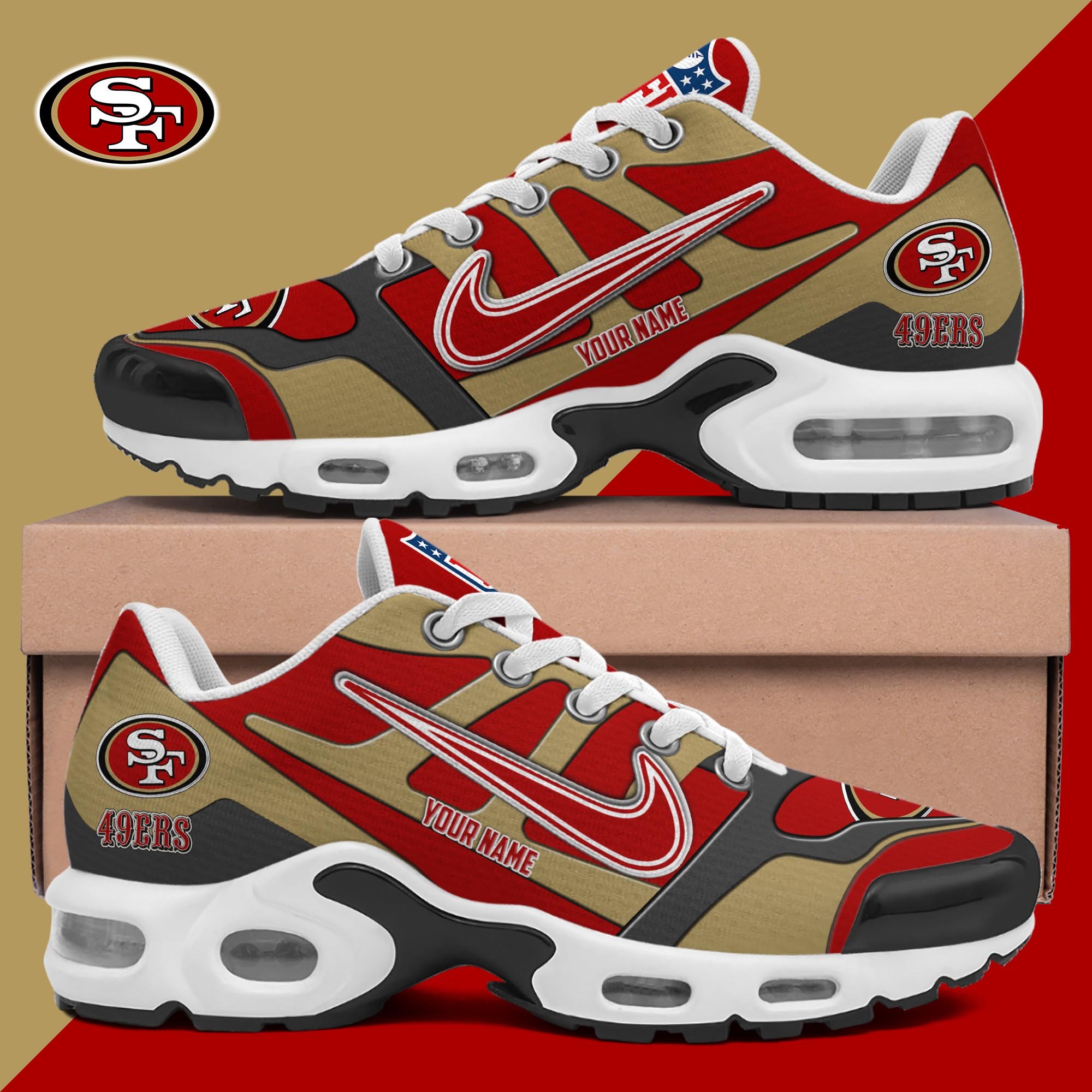 San Francisco 49ers TN Shoes Custom Your Name, Shoes For Sport Fans, Gift For Fans EHIVM-03311534N