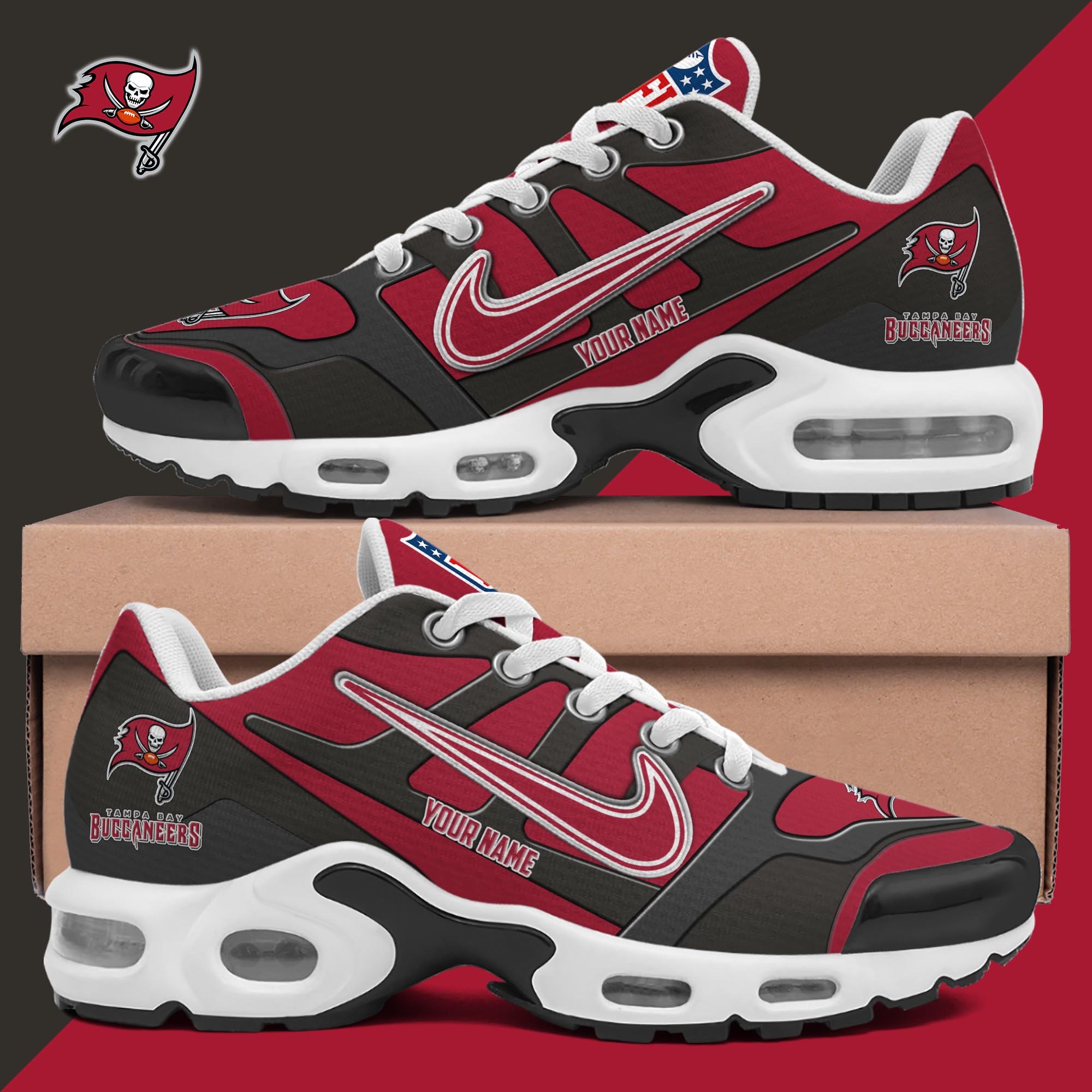 Tampa Bay Buccaneers TN Shoes Custom Your Name, Shoes For Sport Fans, Gift For Fans EHIVM-03311534N