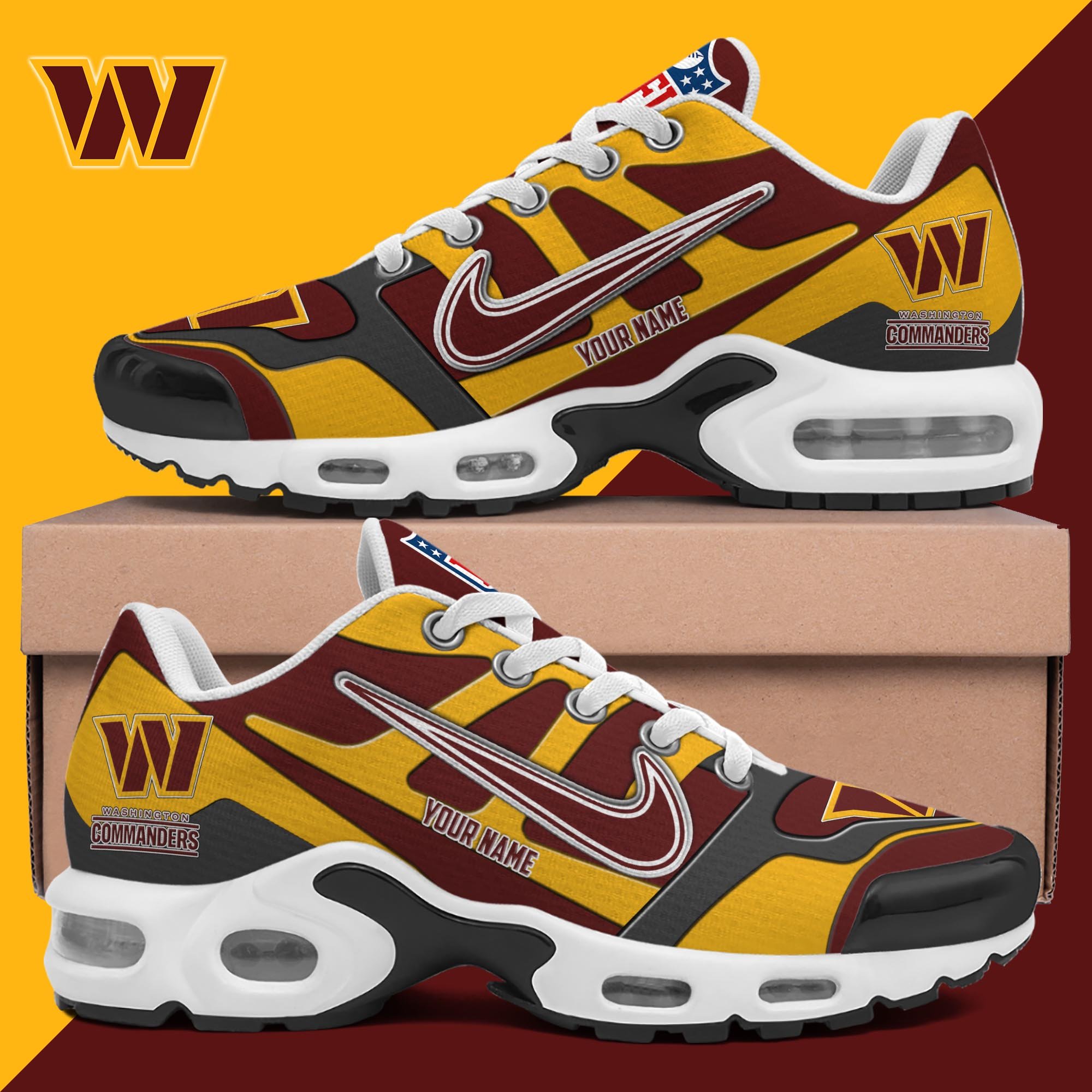 Washington Commanders TN Shoes Custom Your Name, Shoes For Sport Fans, Gift For Fans EHIVM-03311534N