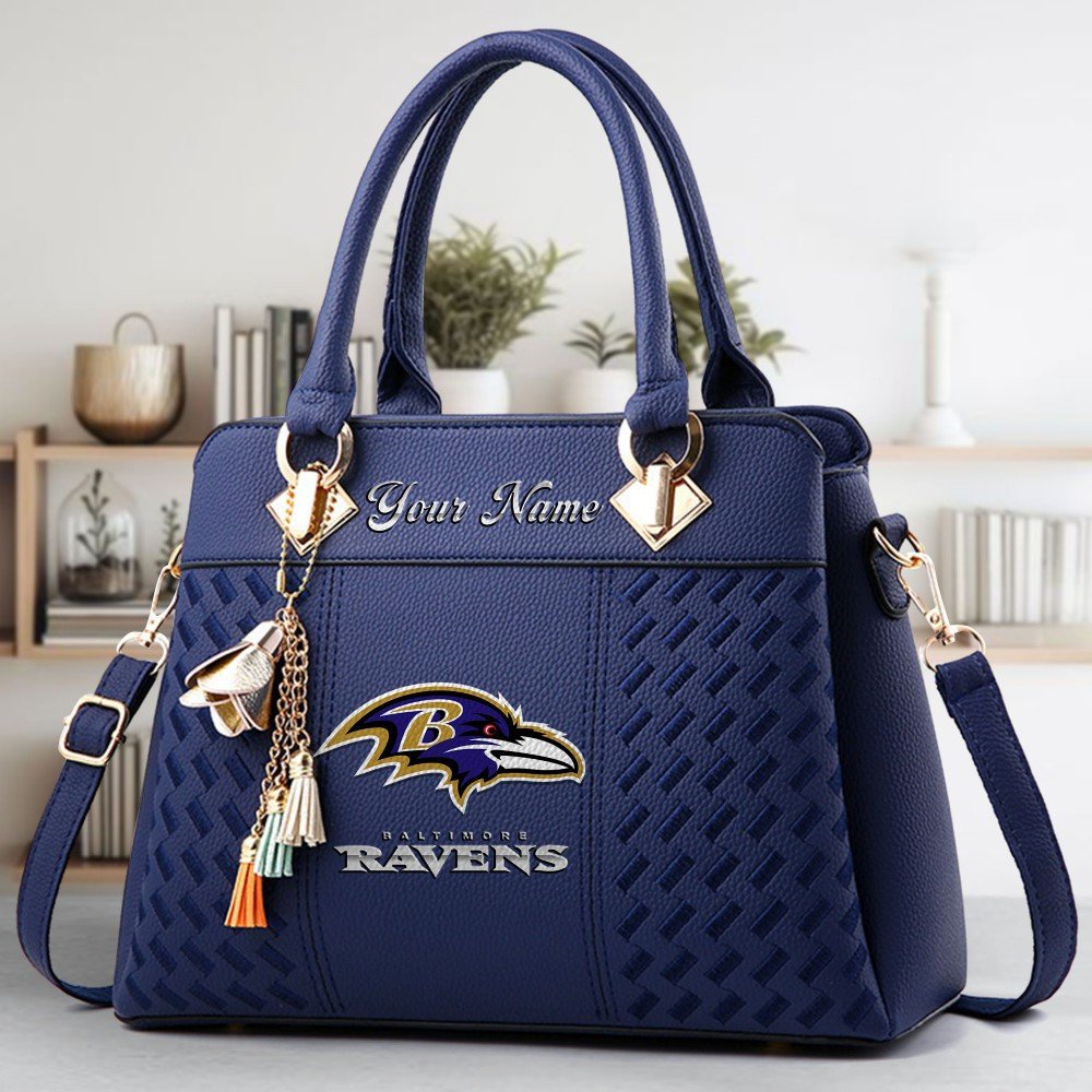 Baltimore Ravens Deluxe Handbag For Women Custom Name 2025 Versions, Sport Deluxe Handbag EHIVM-06102506