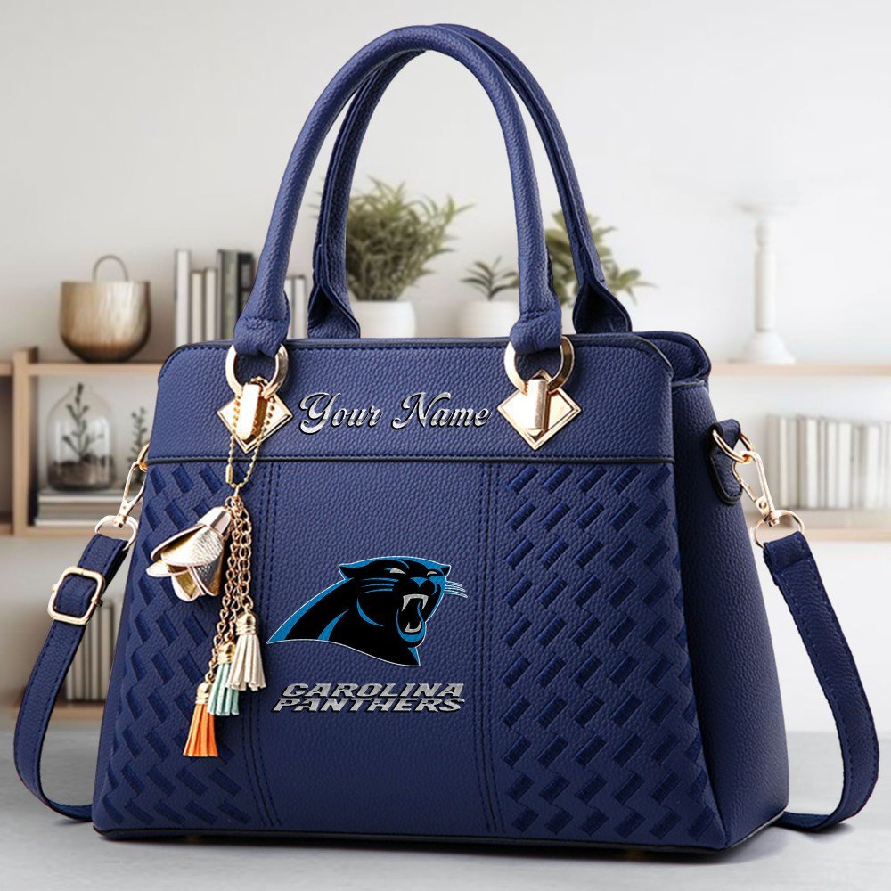 Alternative view of Carolina Panthers Deluxe Handbag For Women Custom Name 2025 Versions, Sport Deluxe Handbag EHIVM-06102506