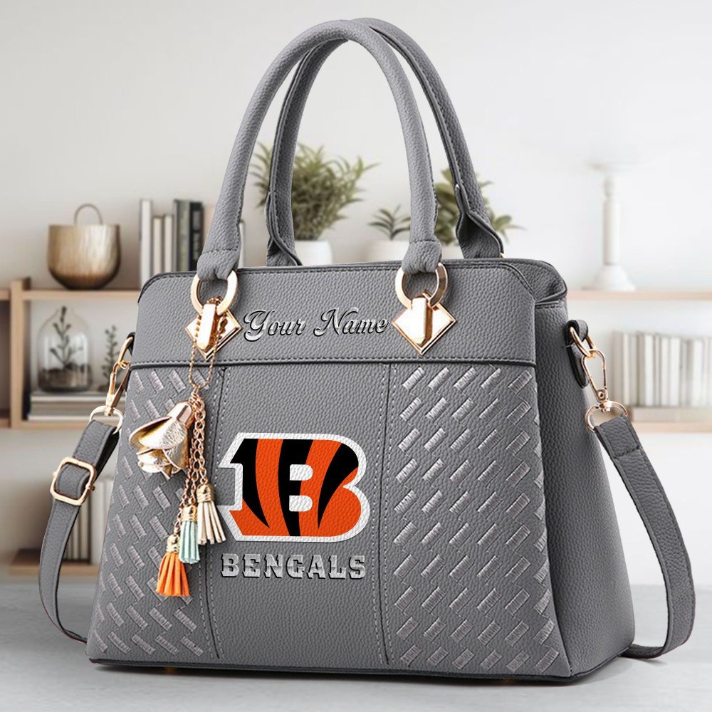 Cincinnati Bengals Deluxe Handbag For Women Custom Name 2025 Versions, Sport Deluxe Handbag EHIVM-06102506