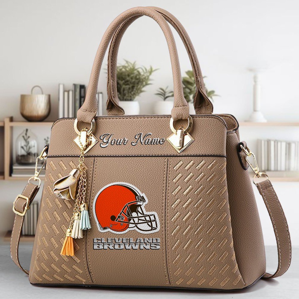 Cleveland Browns Deluxe Handbag For Women Custom Name 2025 Versions, Sport Deluxe Handbag EHIVM-06102506
