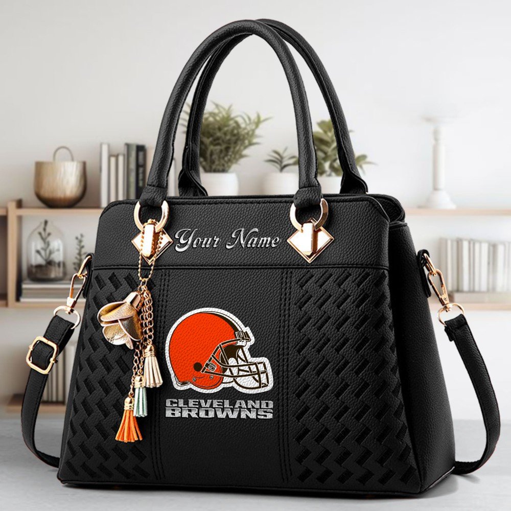 Alternative view of Cleveland Browns Deluxe Handbag For Women Custom Name 2025 Versions, Sport Deluxe Handbag EHIVM-06102506