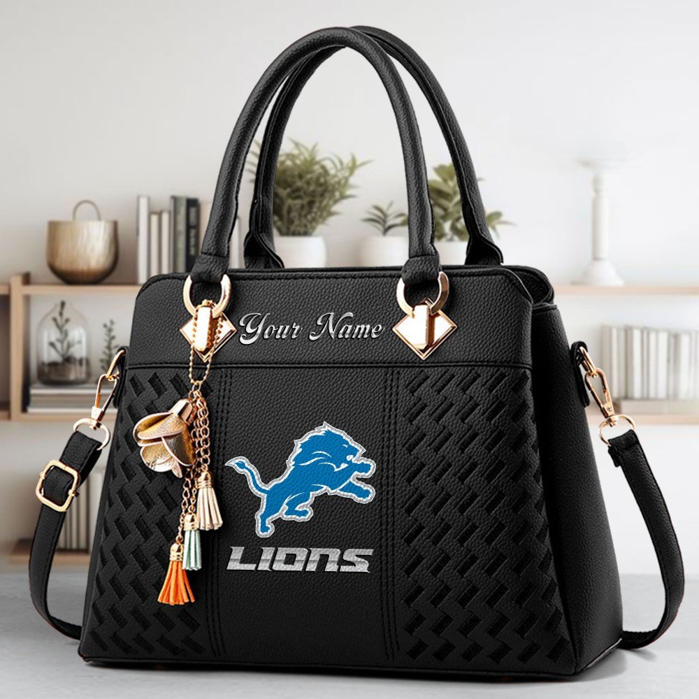 Detroit Lions Deluxe Handbag For Women Custom Name 2025 Versions, Sport Deluxe Handbag EHIVM-06102506