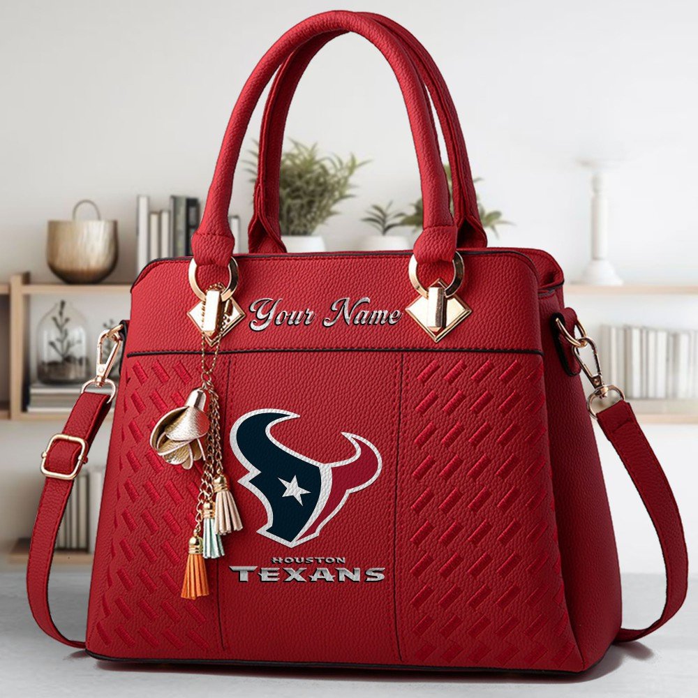 Houston Texans Deluxe Handbag For Women Custom Name 2025 Versions, Sport Deluxe Handbag EHIVM-06102506