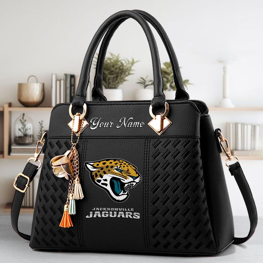 Alternative view of Jacksonville Jaguars Deluxe Handbag For Women Custom Name 2025 Versions, Sport Deluxe Handbag EHIVM-06102506