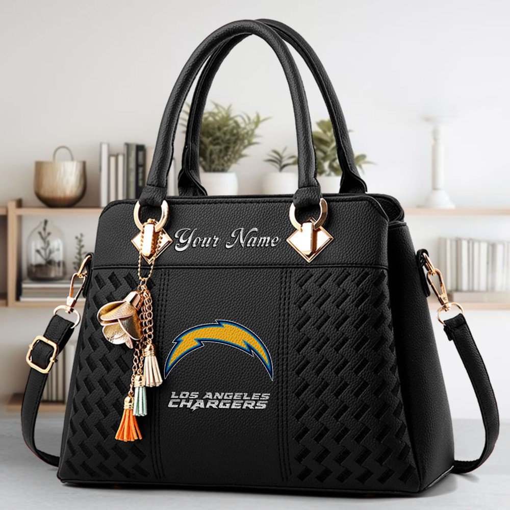 Los Angeles Chargers Deluxe Handbag For Women Custom Name 2025 Versions, Sport Deluxe Handbag EHIVM-06102506