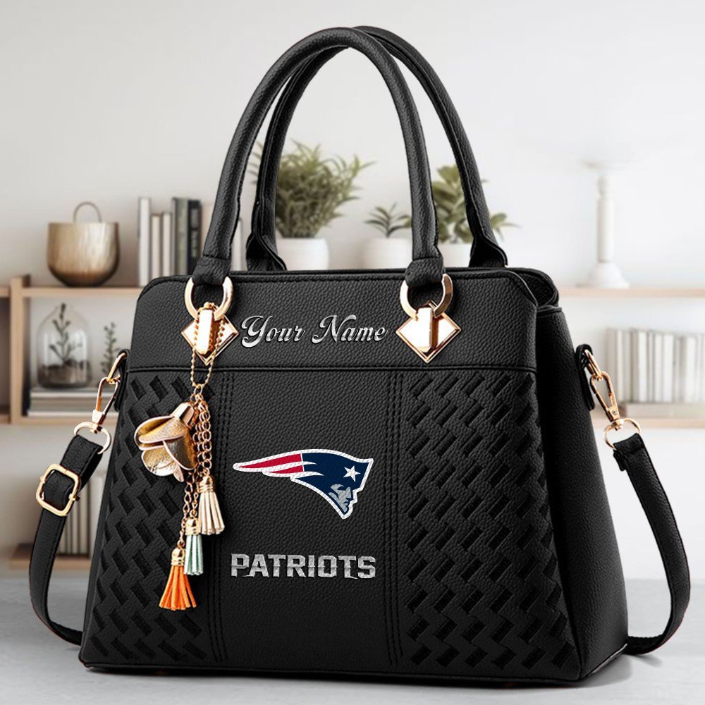 New England Patriots Deluxe Handbag For Women Custom Name 2025 Versions, Sport Deluxe Handbag EHIVM-06102506