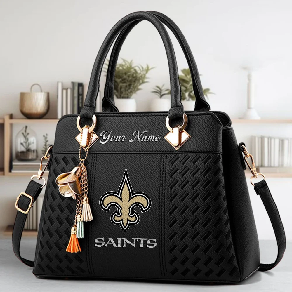Alternative view of New Orleans Saints Deluxe Handbag For Women Custom Name 2025 Versions, Sport Deluxe Handbag EHIVM-06102506