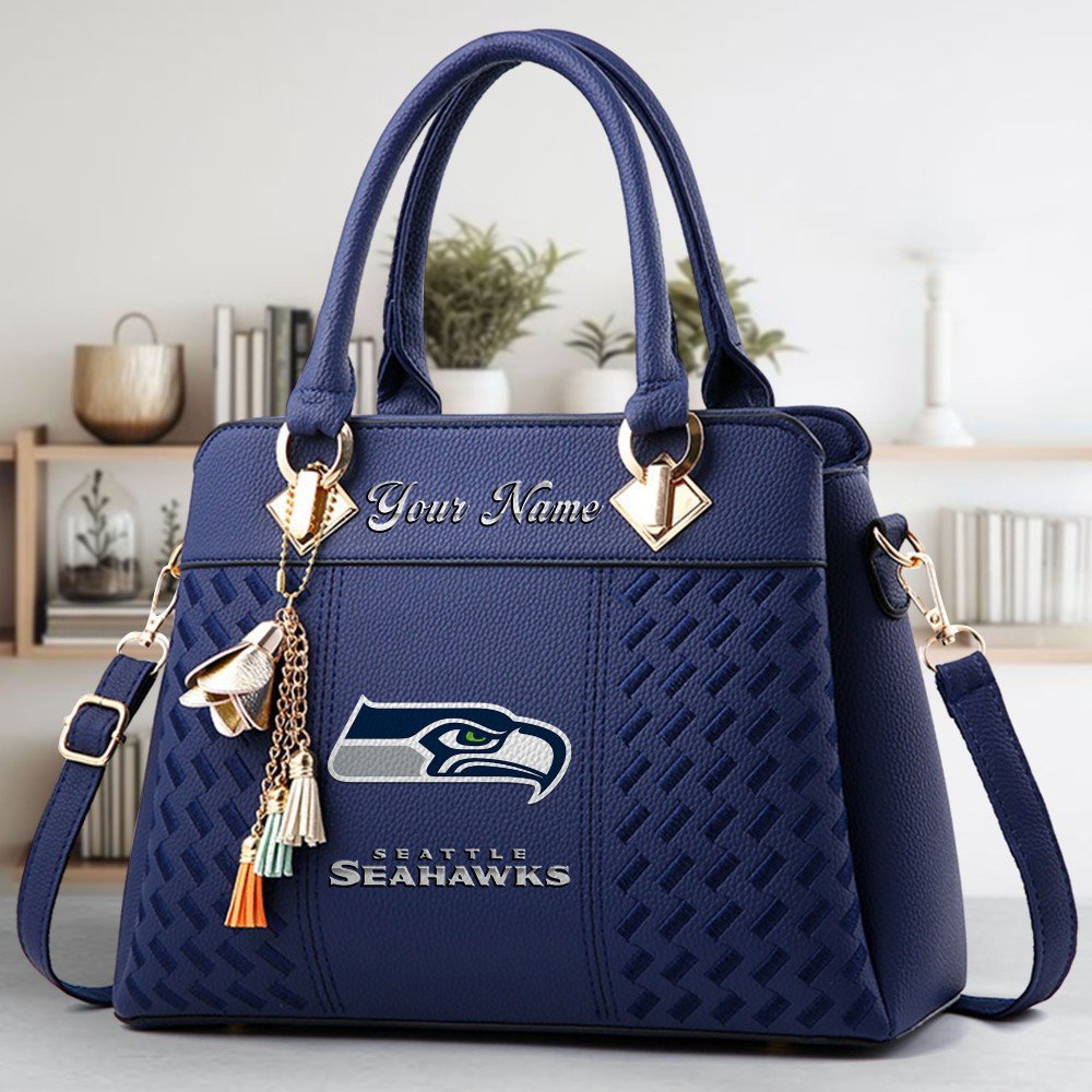 Seattle Seahawks Deluxe Handbag For Women Custom Name 2025 Versions, Sport Deluxe Handbag EHIVM-06102506