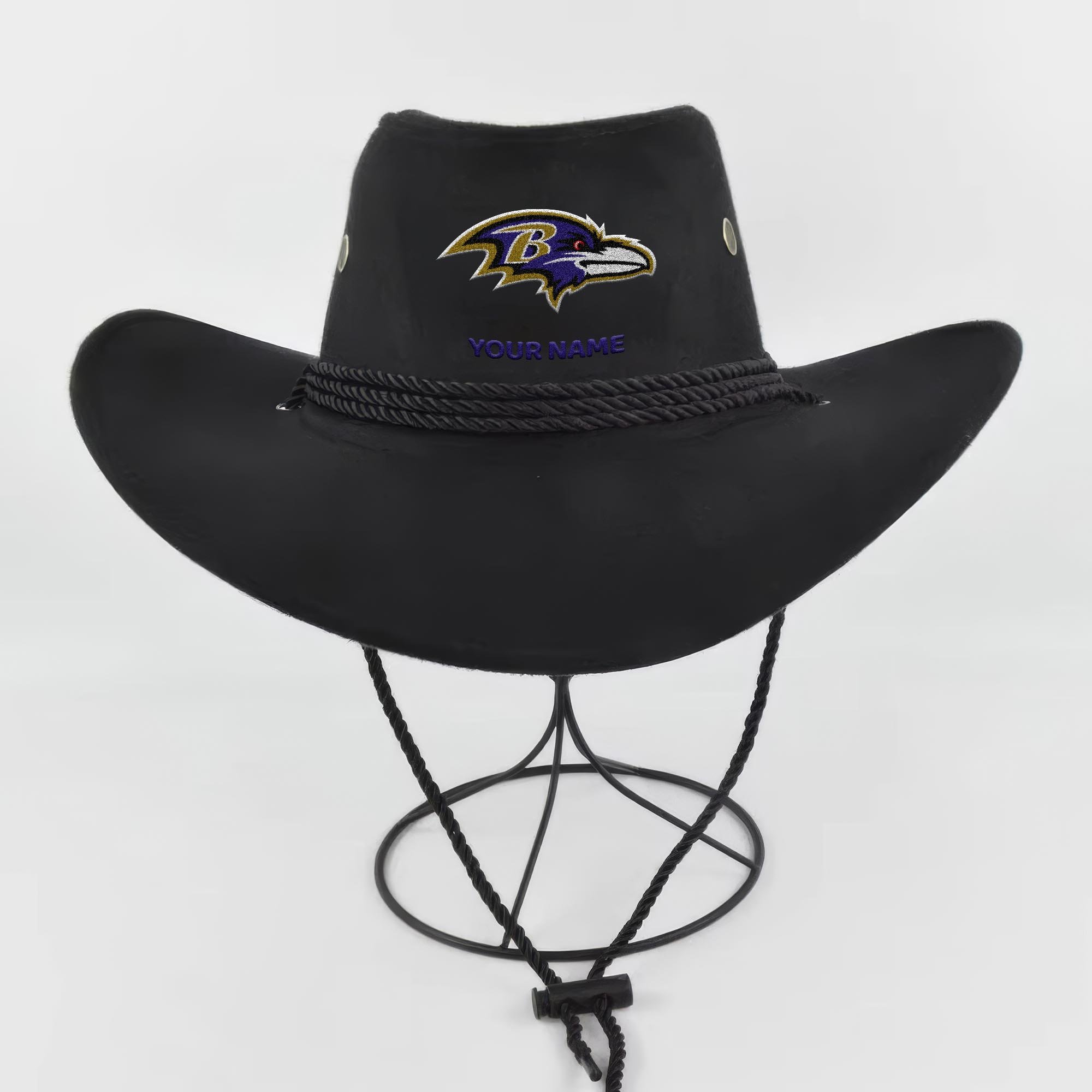 Alternative view of Baltimore Ravens Cowboy Hat Custom Your Name, Gifts For Fan EHIVM-05282372N