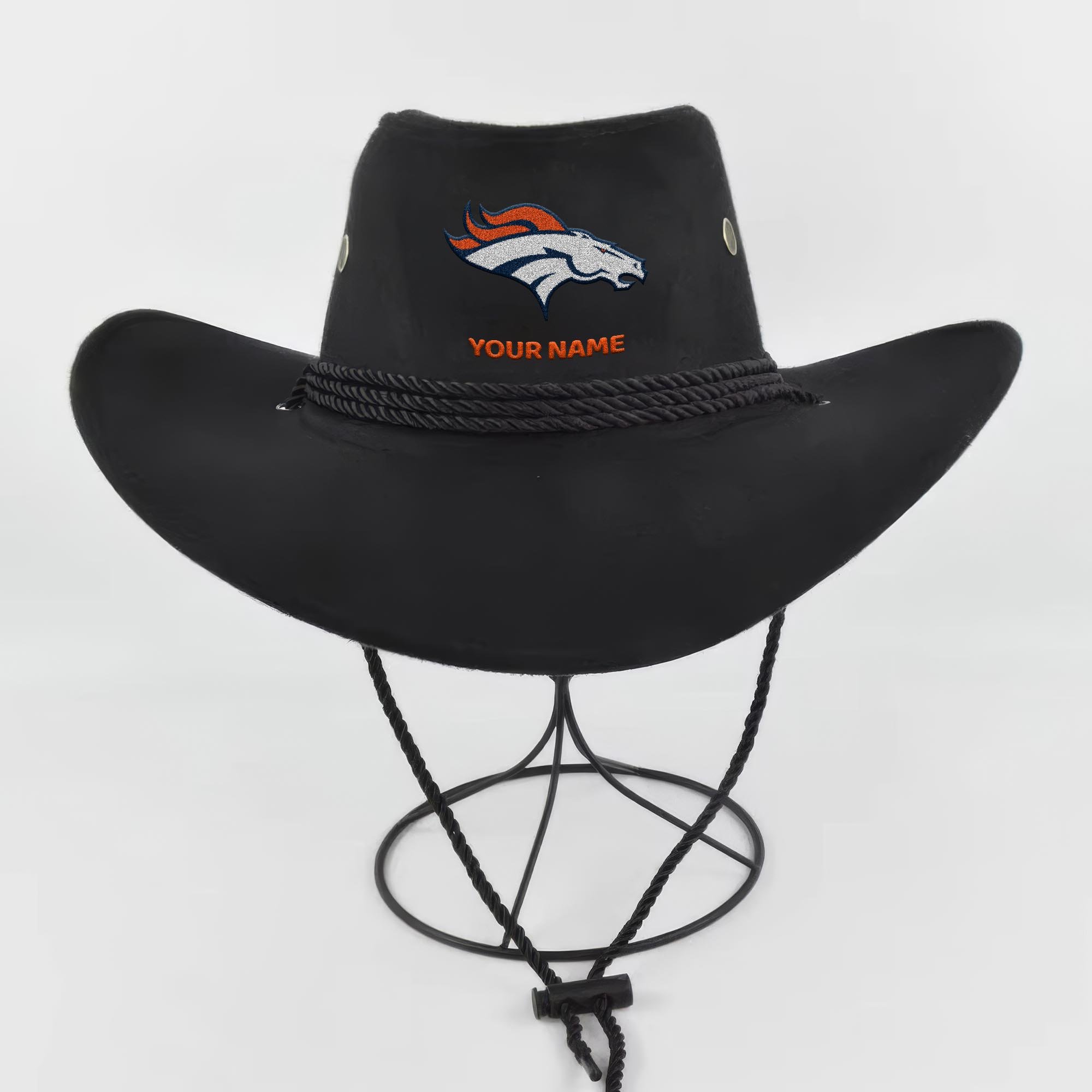 Alternative view of Denver Broncos Cowboy Hat Custom Your Name, Gifts For Fan EHIVM-05282372N