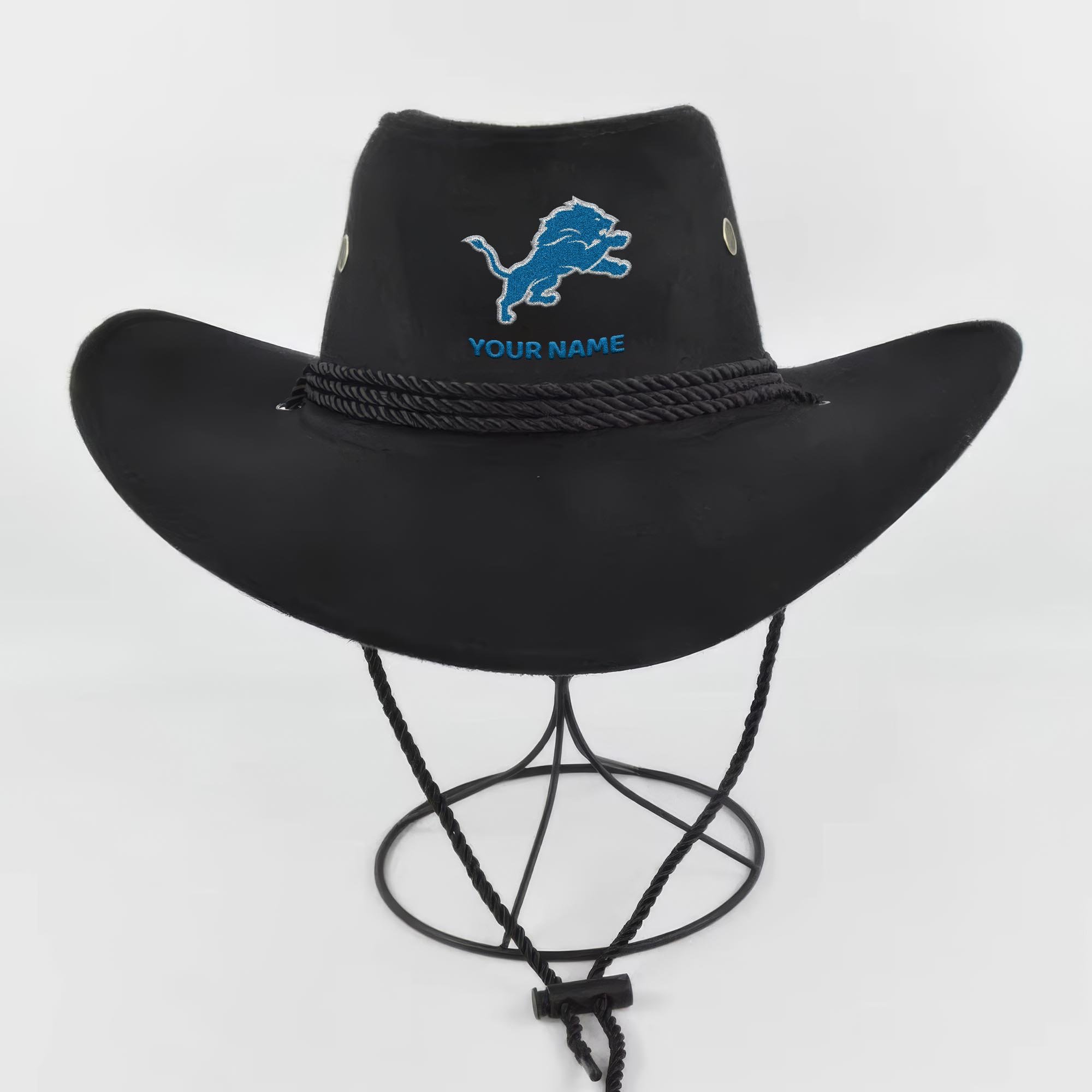 Alternative view of Detroit Lions Cowboy Hat Custom Your Name, Gifts For Fan EHIVM-05282372N