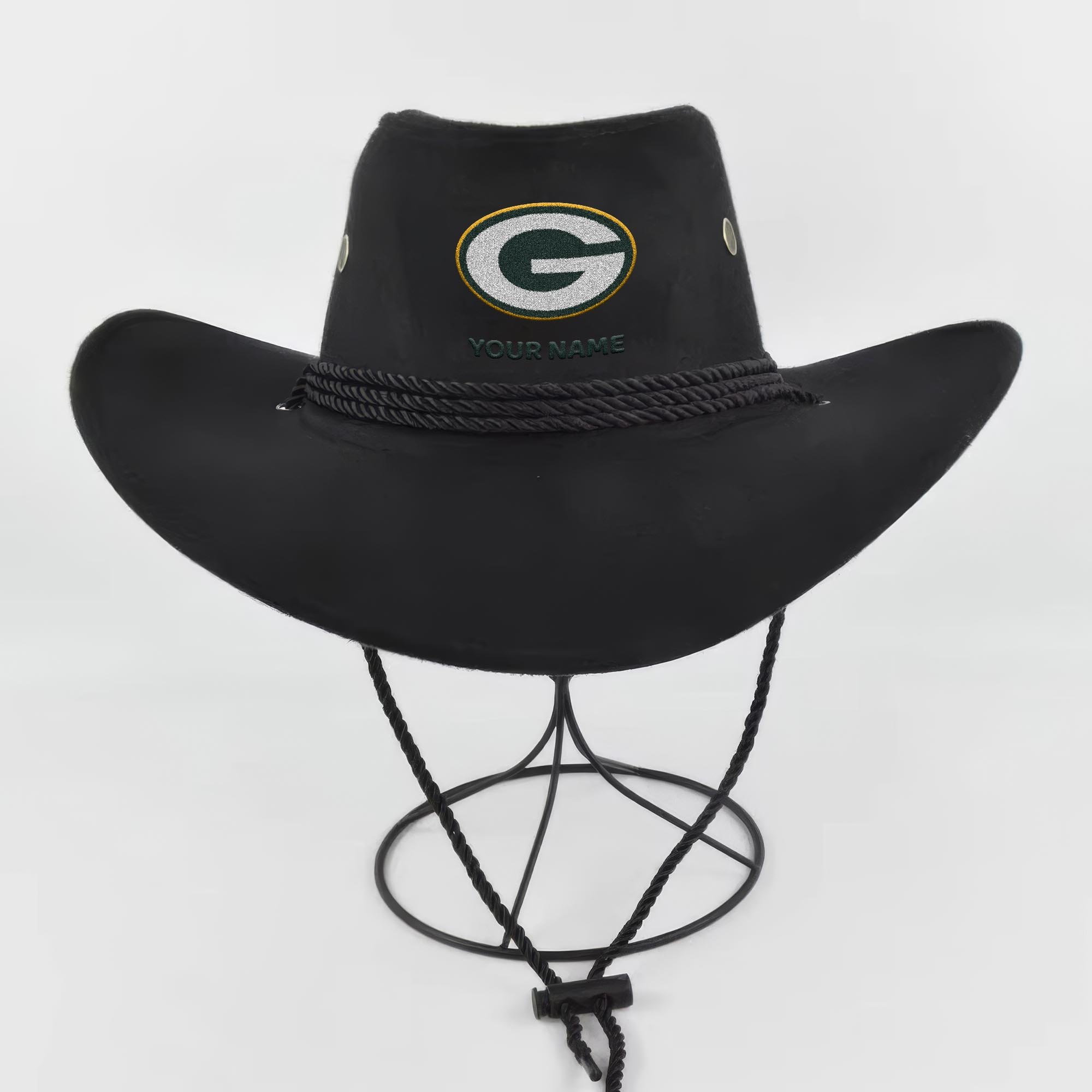 Alternative view of Green Bay Packers Cowboy Hat Custom Your Name, Gifts For Fan EHIVM-05282372N
