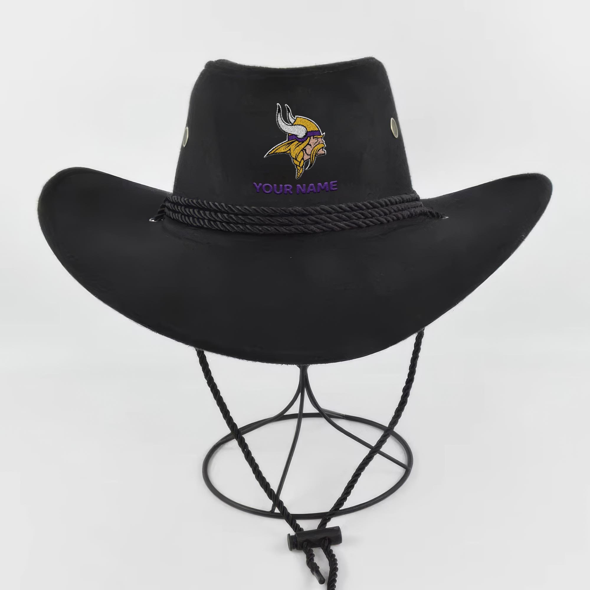 Alternative view of Minnesota Vikings Cowboy Hat Custom Your Name, Gifts For Fan EHIVM-05282372N