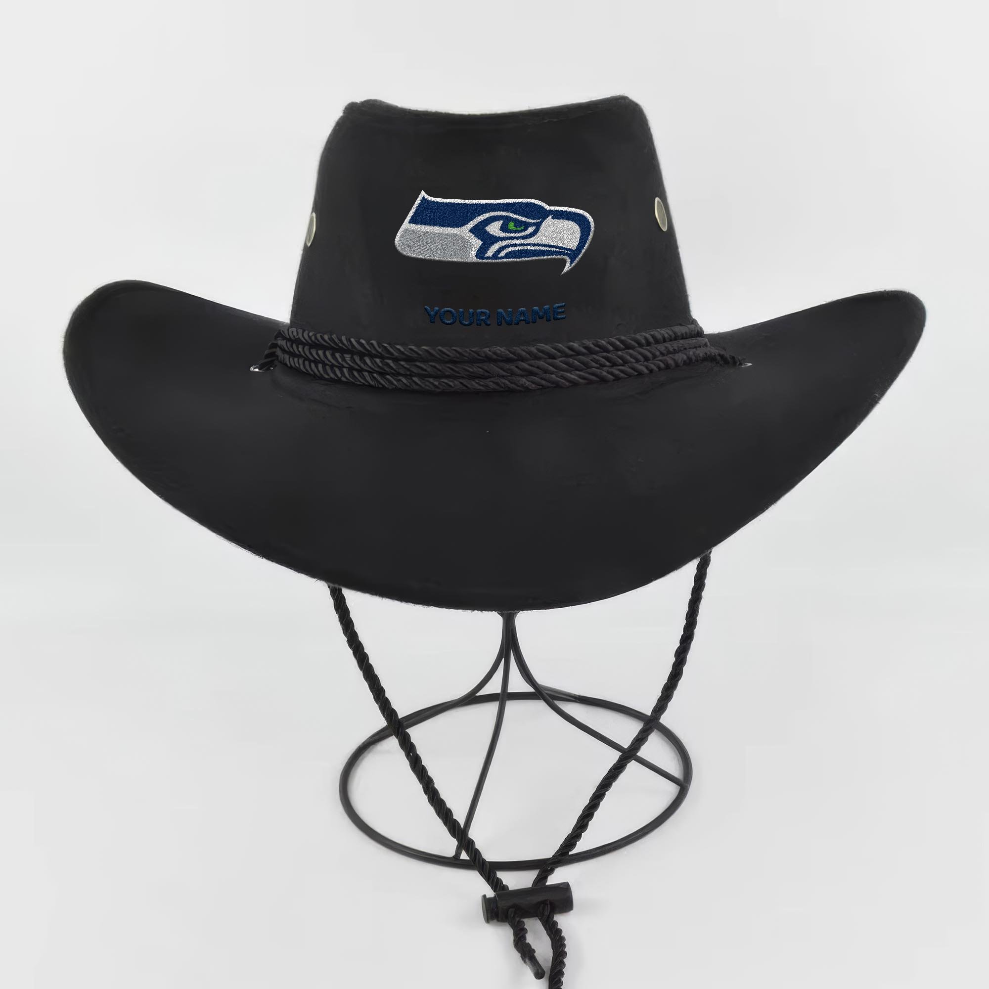 Alternative view of Seattle Seahawks Cowboy Hat Custom Your Name, Gifts For Fan EHIVM-05282372N