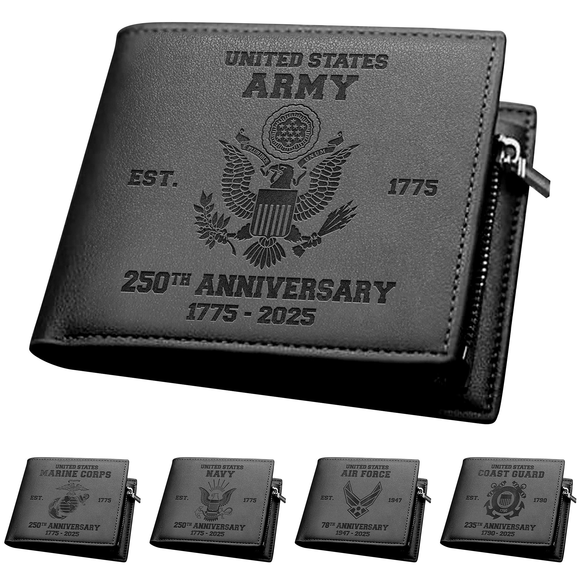 US Military Black Men Wallet Custom Wallet, Military Wallet, Gift For Military ETRG-06192593