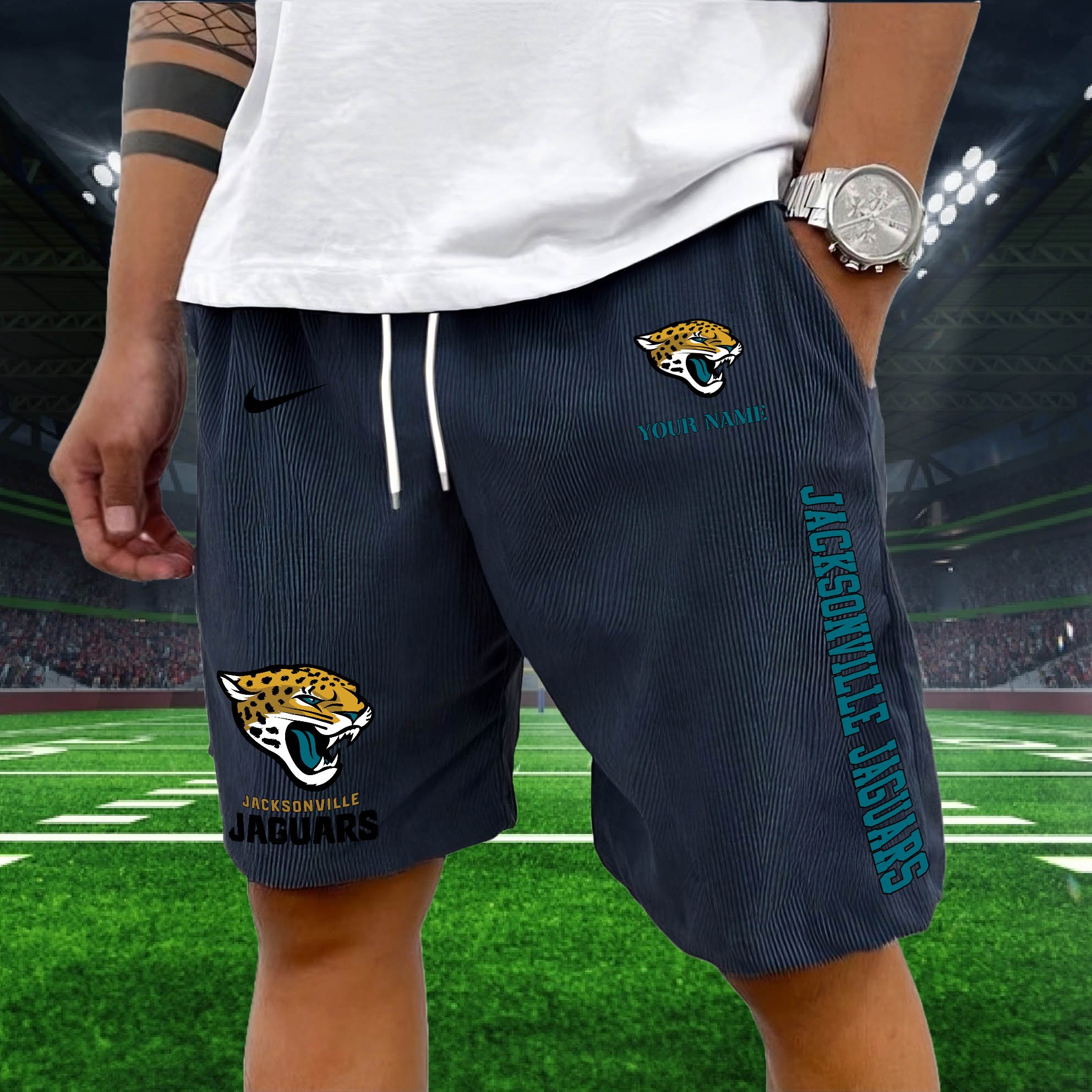 Jacksonville Jaguars Corduroy Shorts Custom You Name, Sport Corduroy Shorts, Gifts For Fan EHIVM-05222311N - Image 5