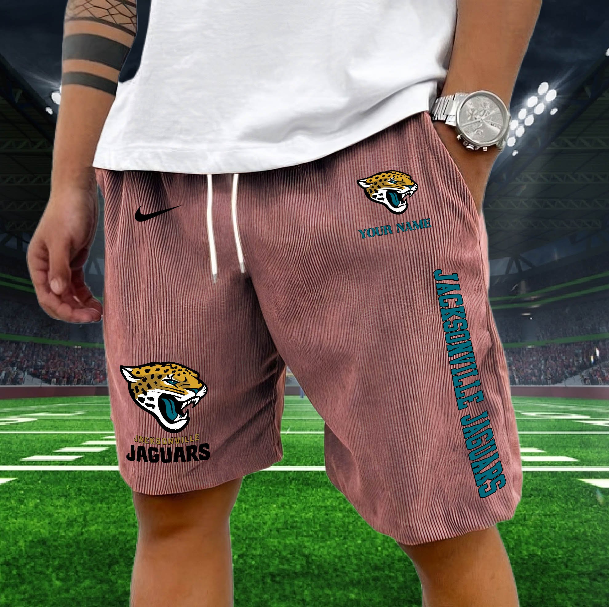 Jacksonville Jaguars Corduroy Shorts Custom You Name, Sport Corduroy Shorts, Gifts For Fan EHIVM-05222311N - Image 6