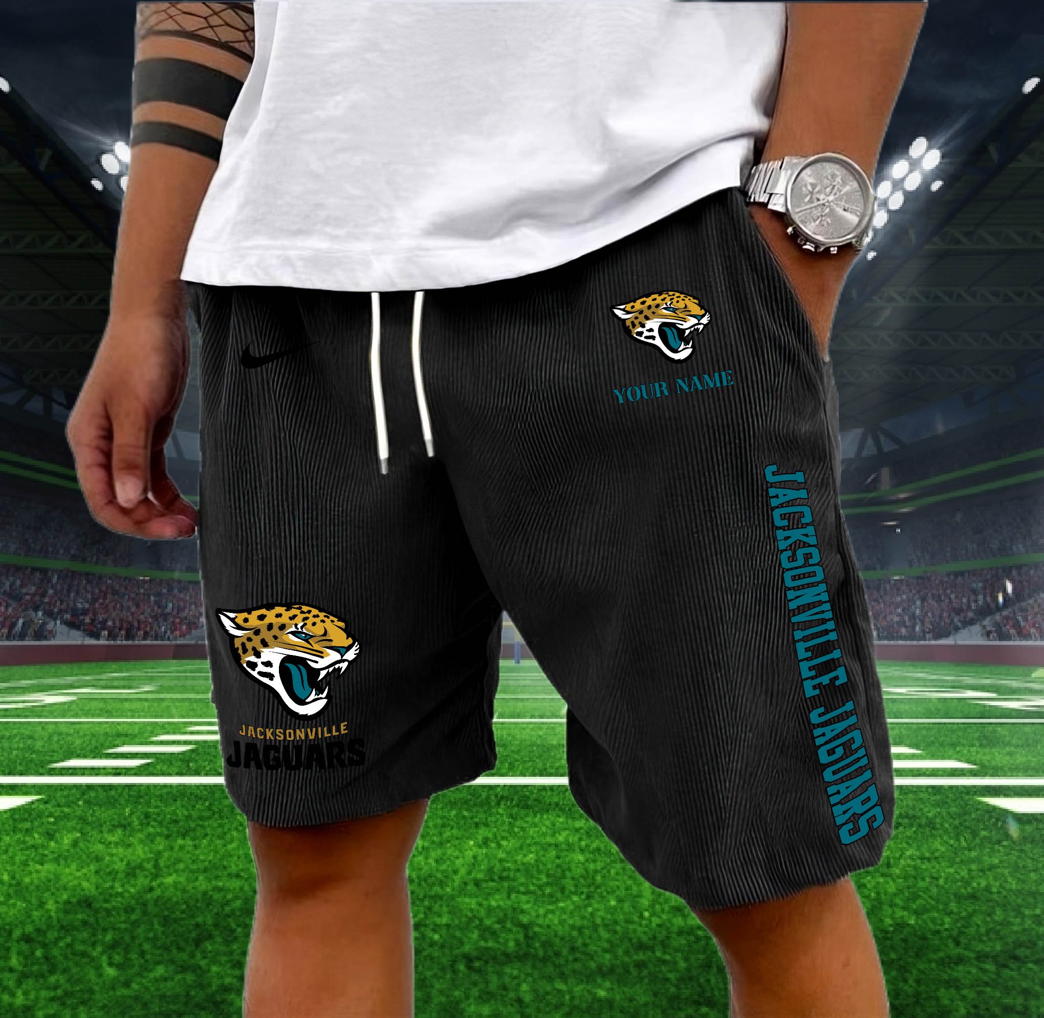 Jacksonville Jaguars Corduroy Shorts Custom You Name, Sport Corduroy Shorts, Gifts For Fan EHIVM-05222311N - Image 7