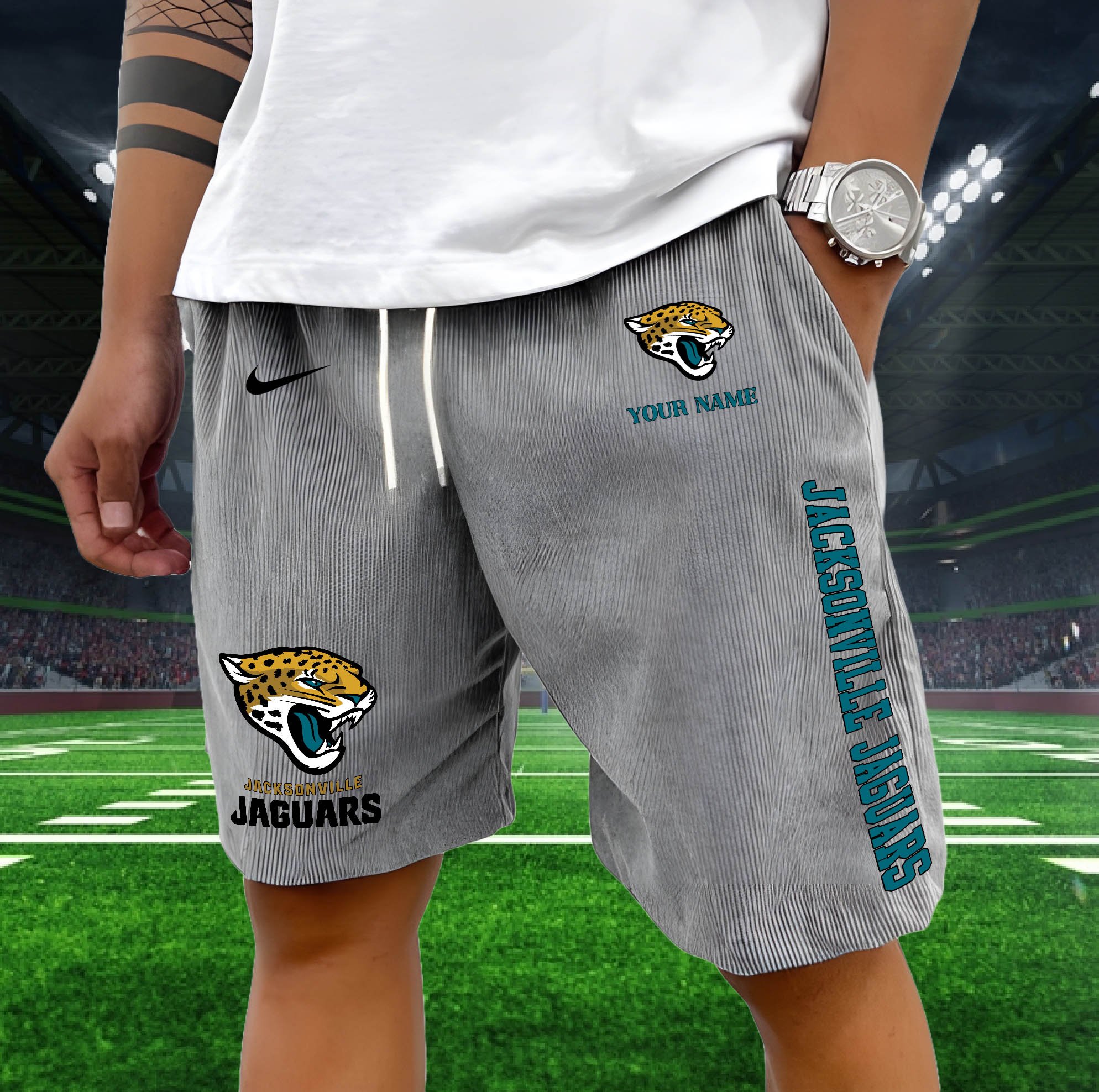 Jacksonville Jaguars Corduroy Shorts Custom You Name, Sport Corduroy Shorts, Gifts For Fan EHIVM-05222311N - Image 9