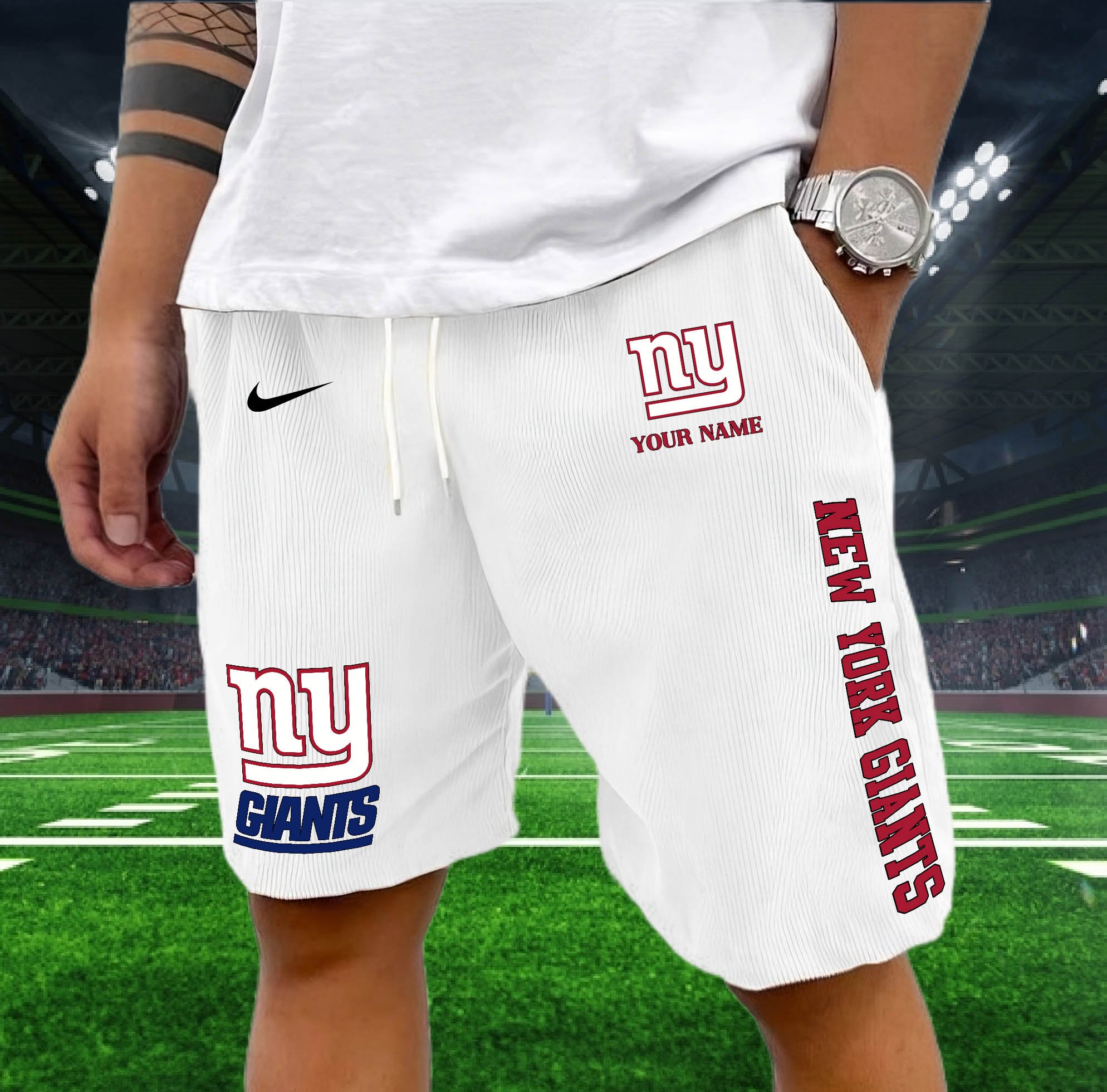 New York Giants Corduroy Shorts Custom You Name,  Sport Corduroy Shorts, Gifts For Fan EHIVM-05222311N
