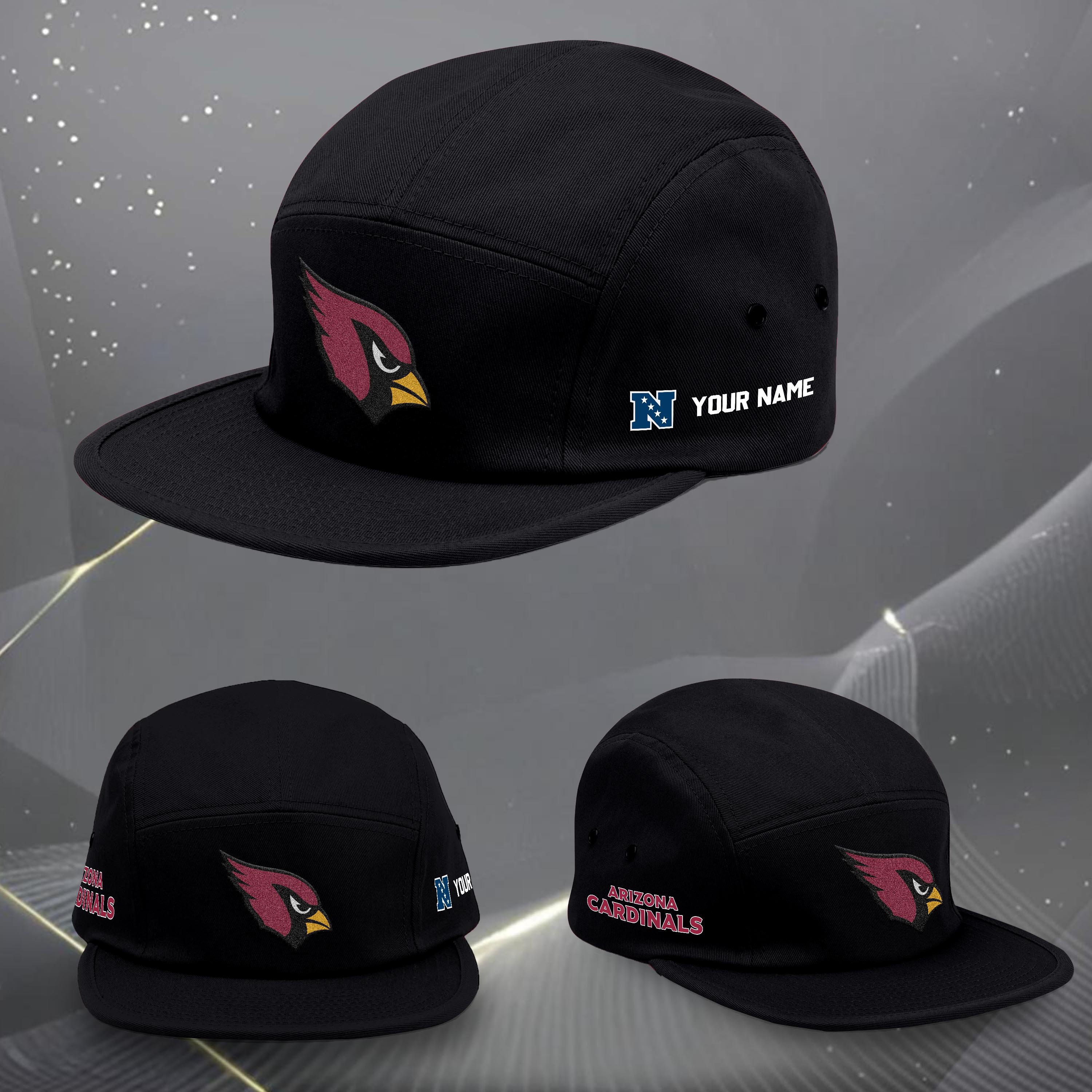Arizona Cardinals Five Panel Five Panel Cap Custom Your Name, Sport Five Panel Five Panel Cap, Gifts For Fan EHIVM-06092490N