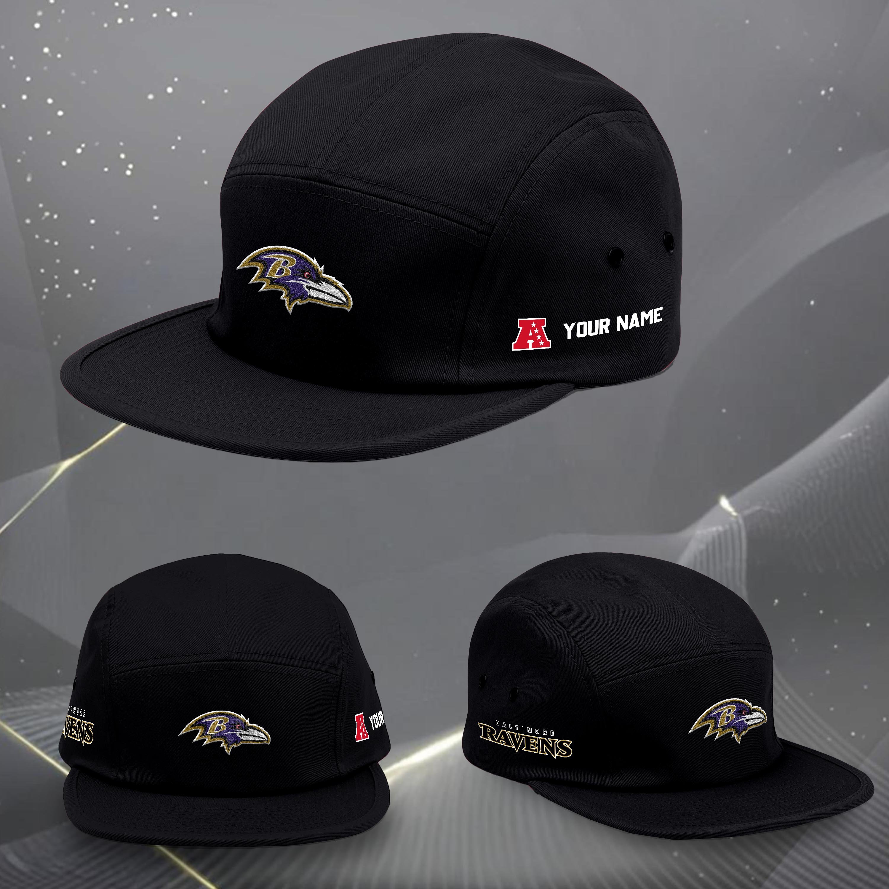 Baltimore Ravens Five Panel Five Panel Cap Custom Your Name, Sport Five Panel Five Panel Cap, Gifts For Fan EHIVM-06092490N