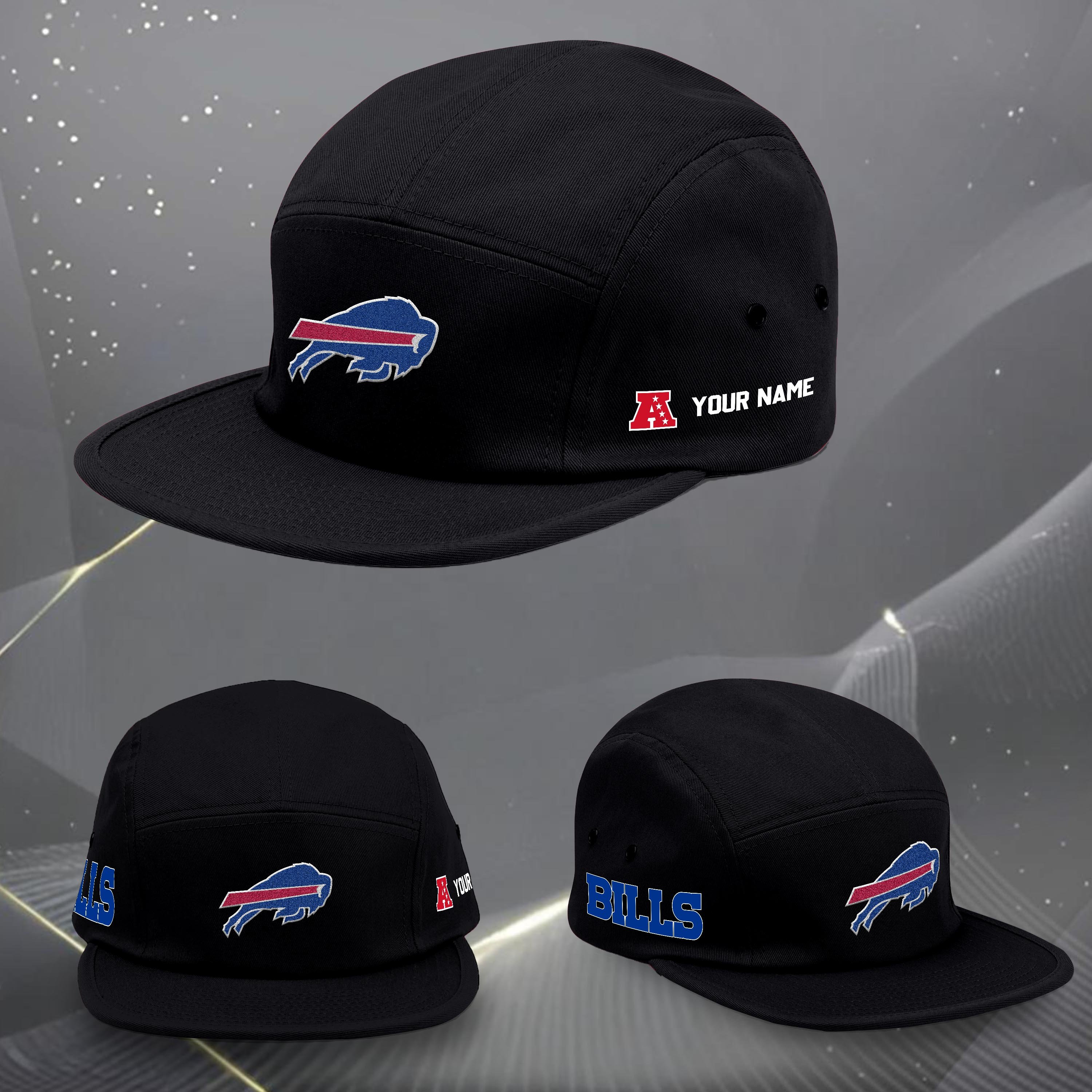 Buffalo Bills Five Panel Five Panel Cap Custom Your Name, Sport Five Panel Five Panel Cap, Gifts For Fan EHIVM-06092490N