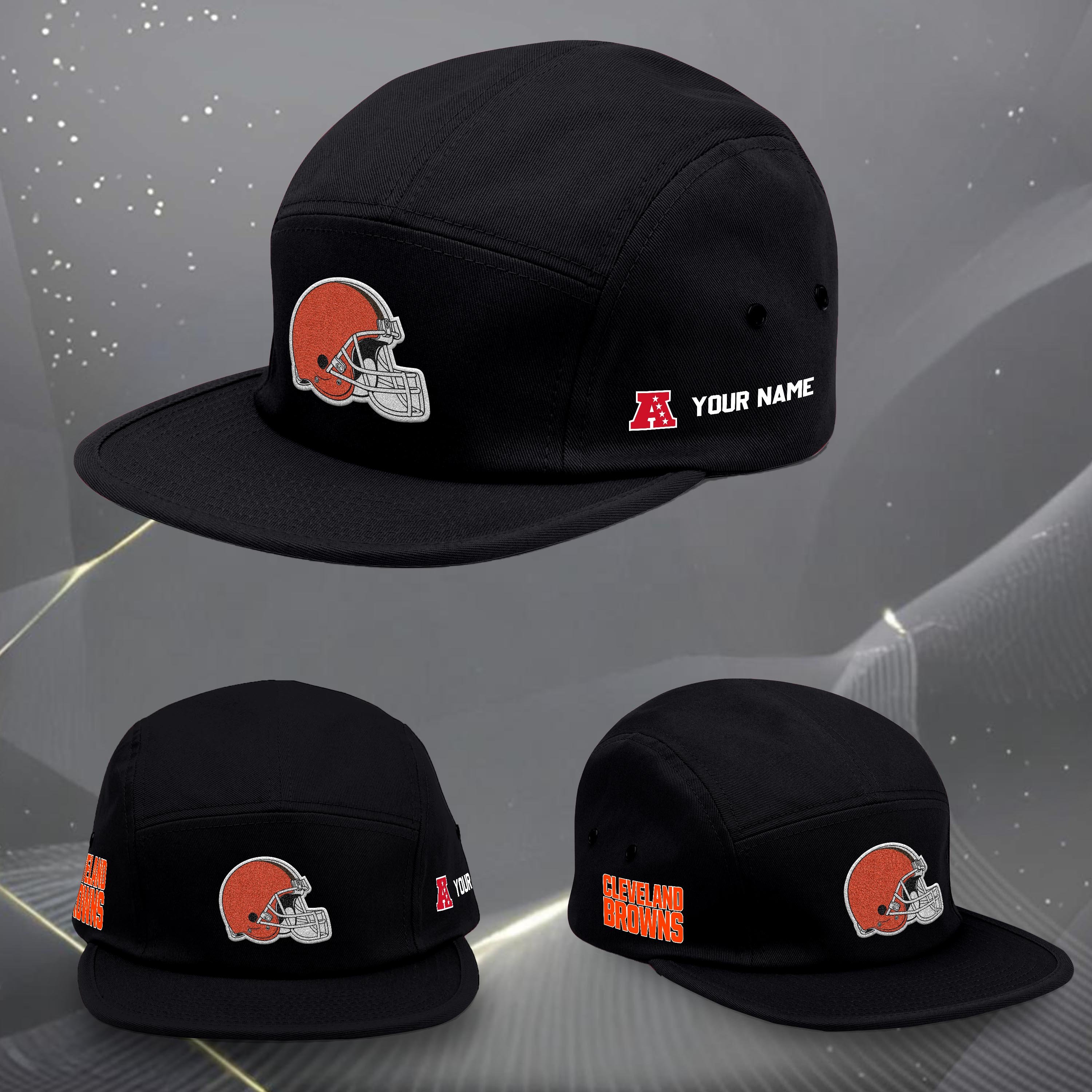 Cleveland Browns Five Panel Five Panel Cap Custom Your Name, Sport Five Panel Five Panel Cap, Gifts For Fan EHIVM-06092490N