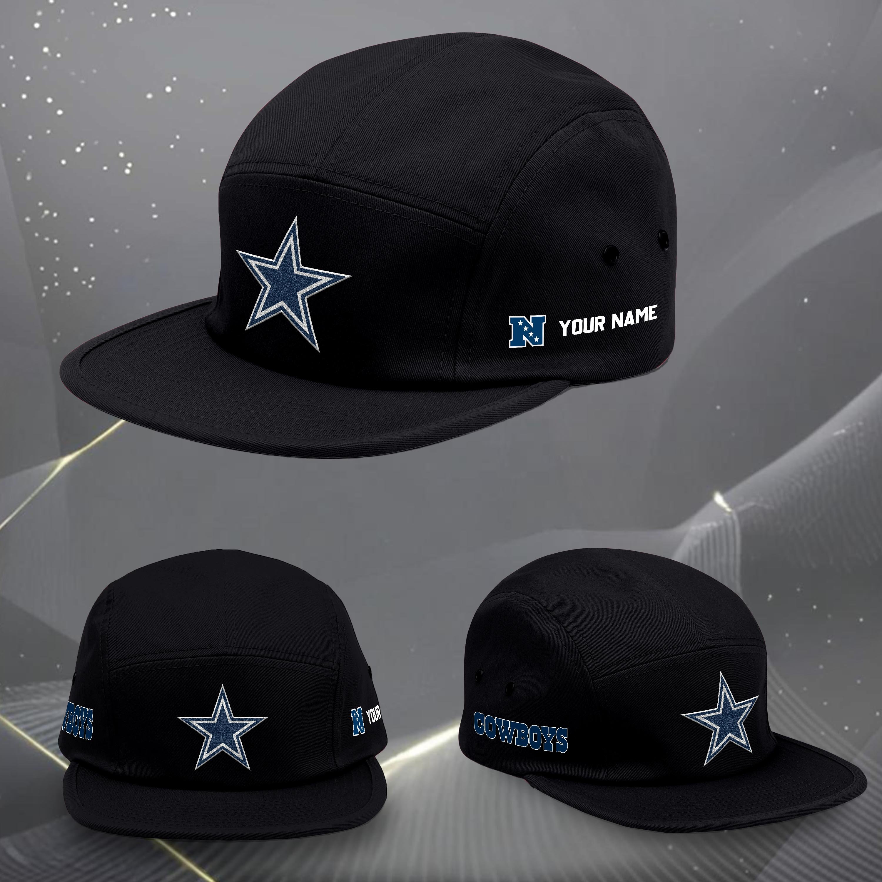 Dallas Cowboys Five Panel Five Panel Cap Custom Your Name, Sport Five Panel Five Panel Cap, Gifts For Fan EHIVM-06092490N