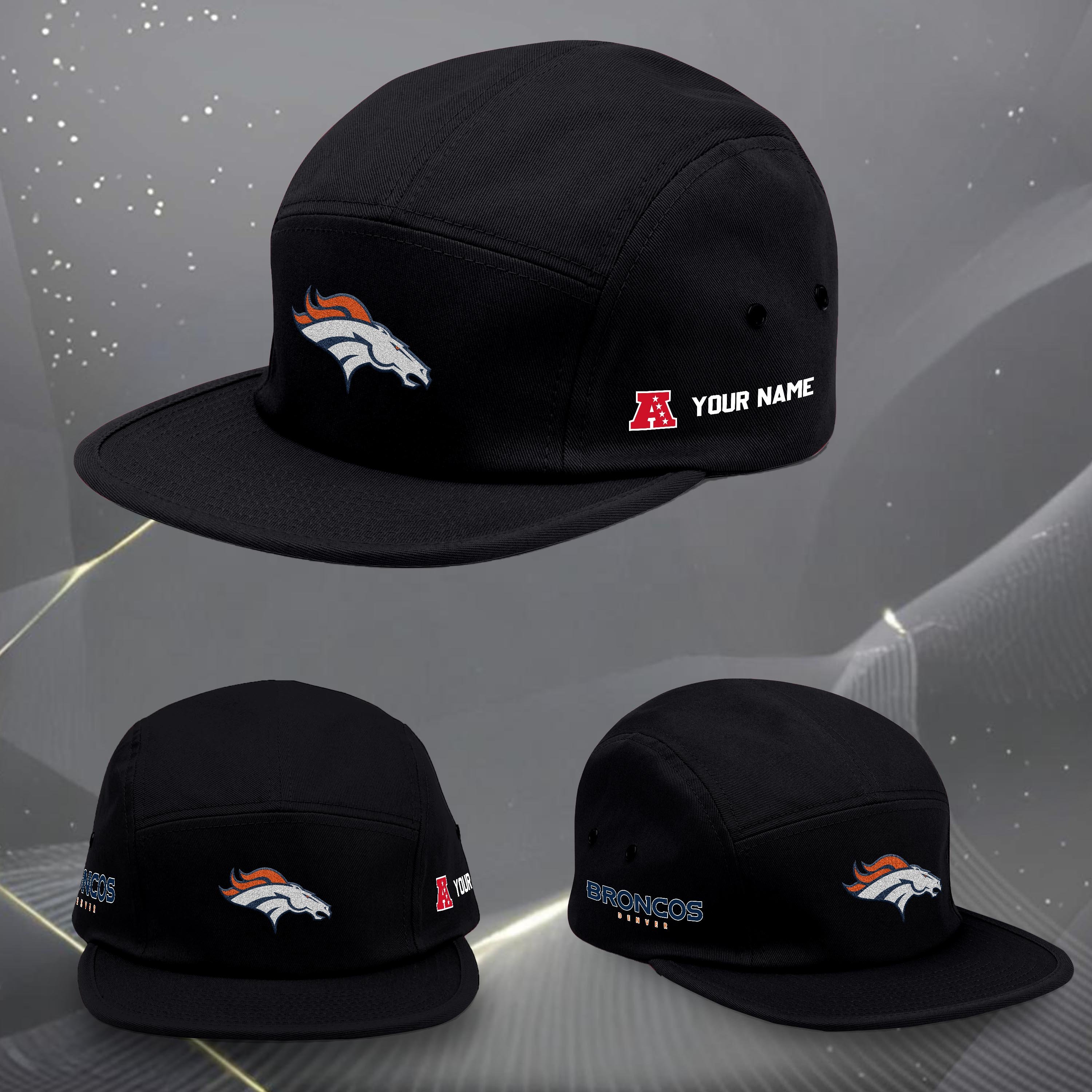 Denver Broncos Five Panel Five Panel Cap Custom Your Name, Sport Five Panel Five Panel Cap, Gifts For Fan EHIVM-06092490N