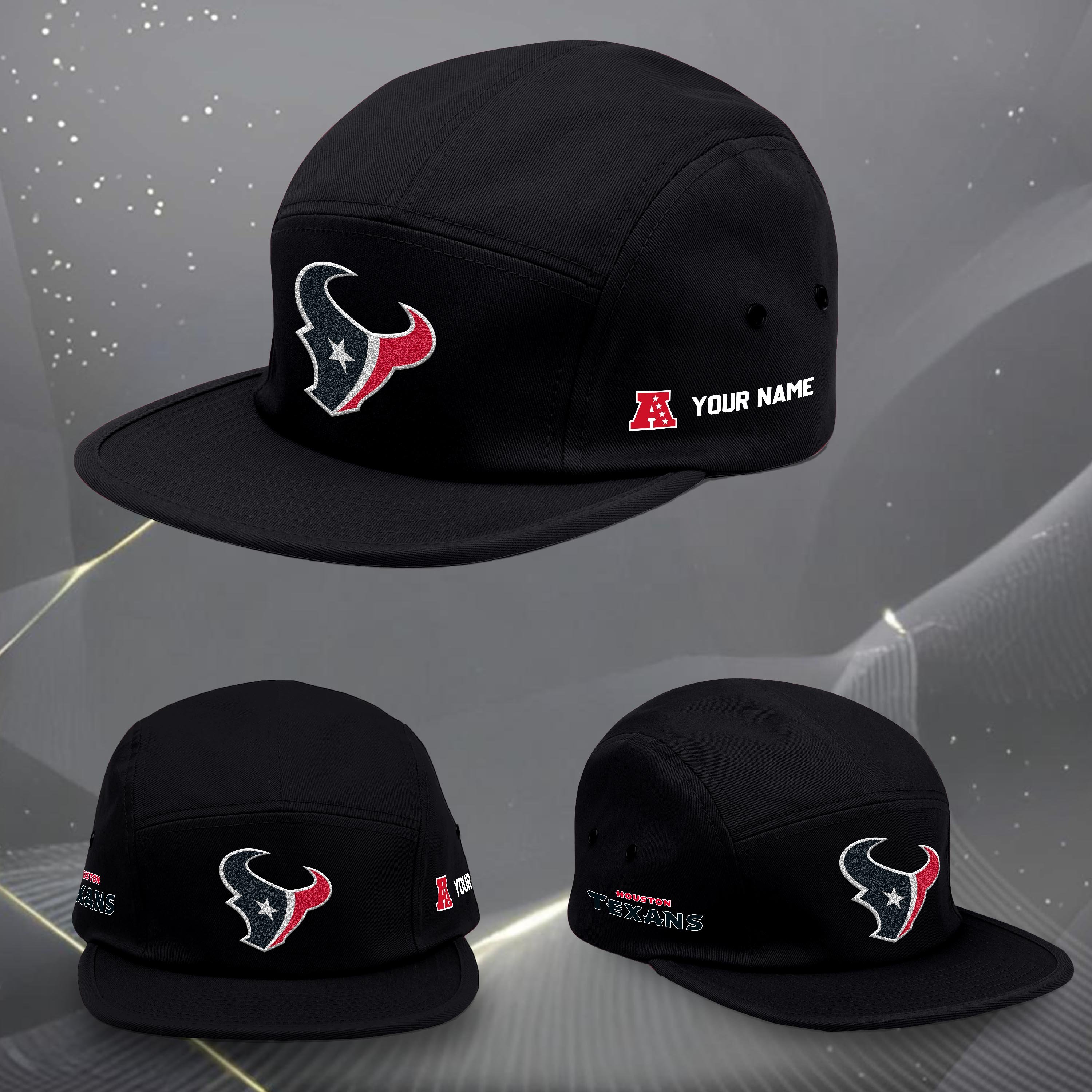 Houston Texans Five Panel Five Panel Cap Custom Your Name, Sport Five Panel Five Panel Cap, Gifts For Fan EHIVM-06092490N