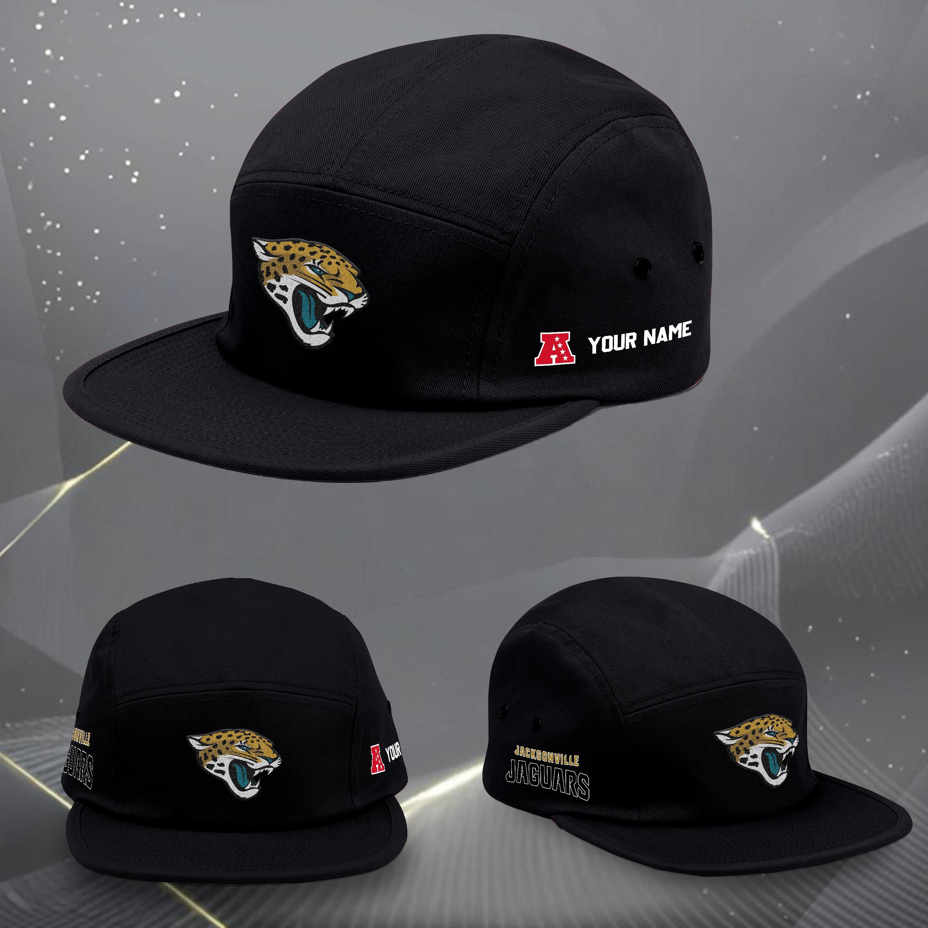 Jacksonville Jaguars Five Panel Five Panel Cap Custom Your Name, Sport Five Panel Five Panel Cap, Gifts For Fan EHIVM-06092490N