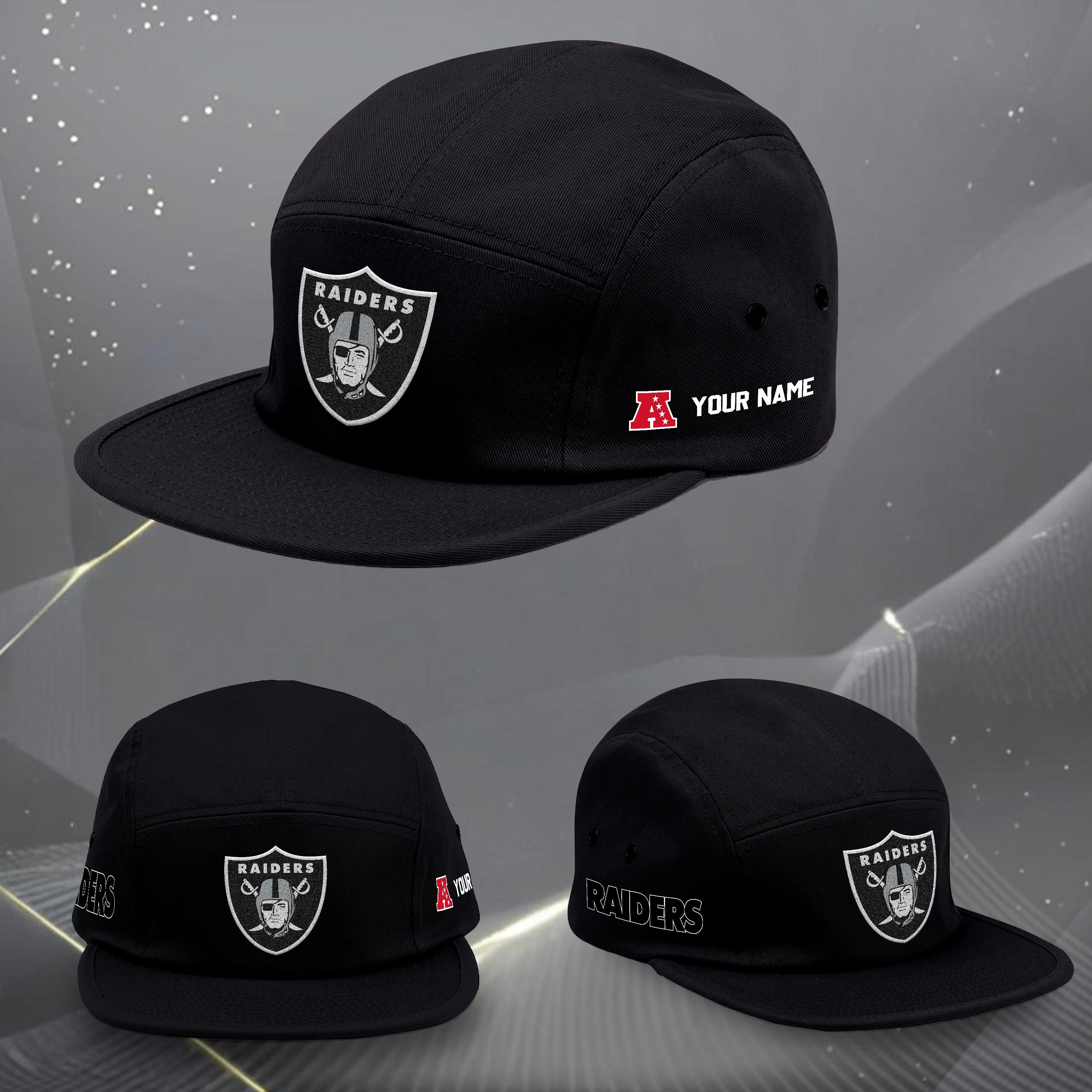 Las Vegas Raiders Five Panel Five Panel Cap Custom Your Name, Sport Five Panel Five Panel Cap, Gifts For Fan EHIVM-06092490N