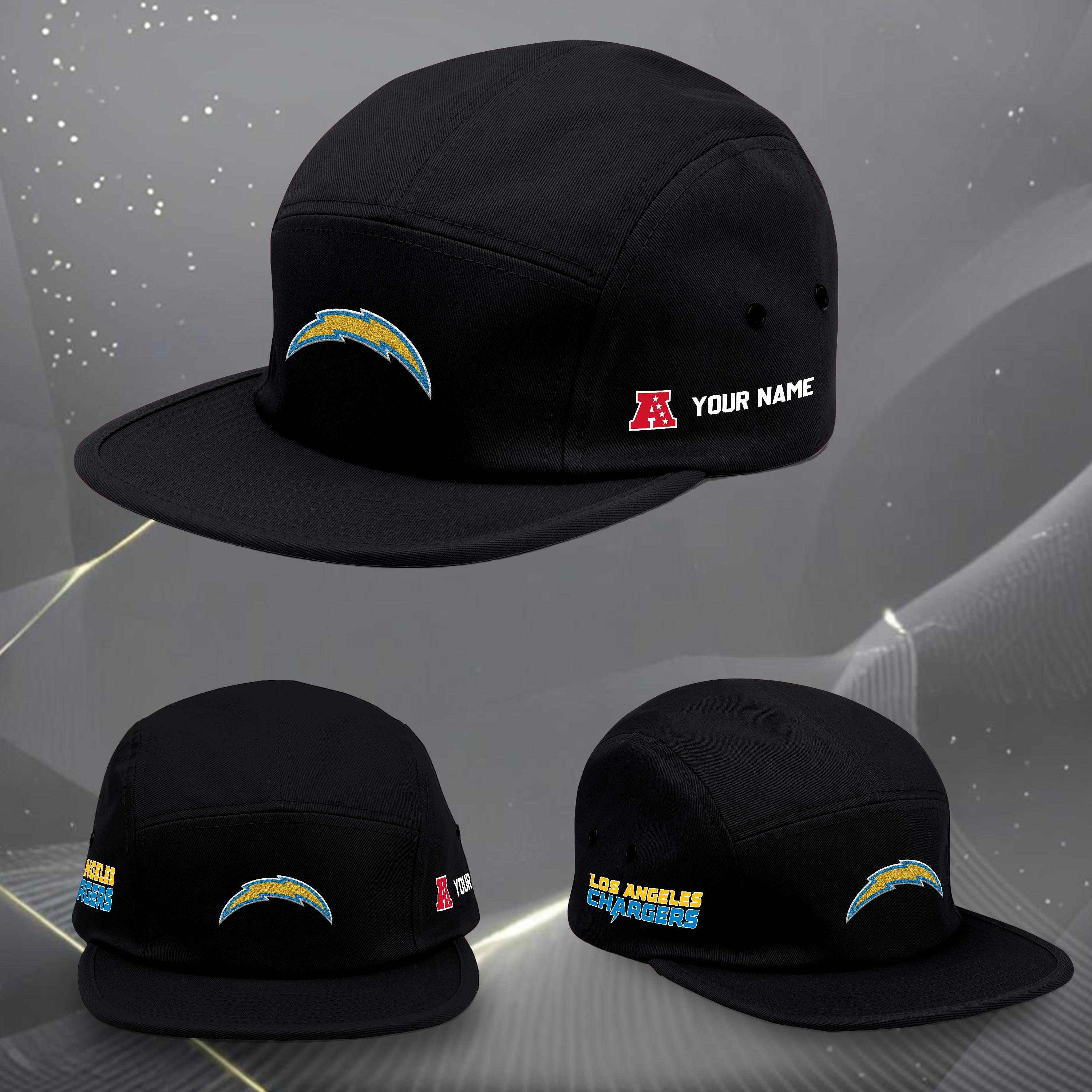 Los Angeles Chargers Five Panel Five Panel Cap Custom Your Name, Sport Five Panel Five Panel Cap, Gifts For Fan EHIVM-06092490N