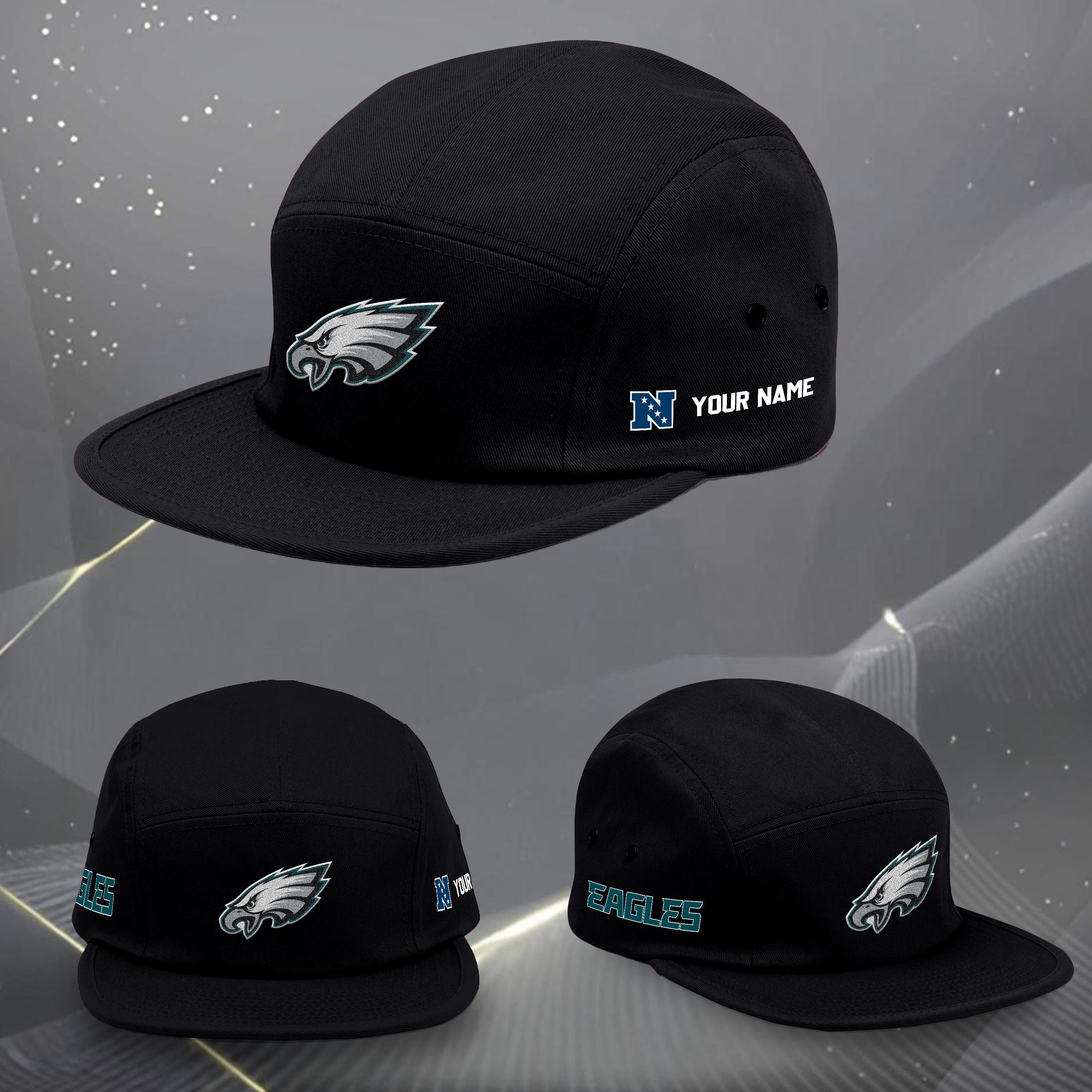 Philadelphia Eagles Five Panel Five Panel Cap Custom Your Name, Sport Five Panel Five Panel Cap, Gifts For Fan EHIVM-06092490N