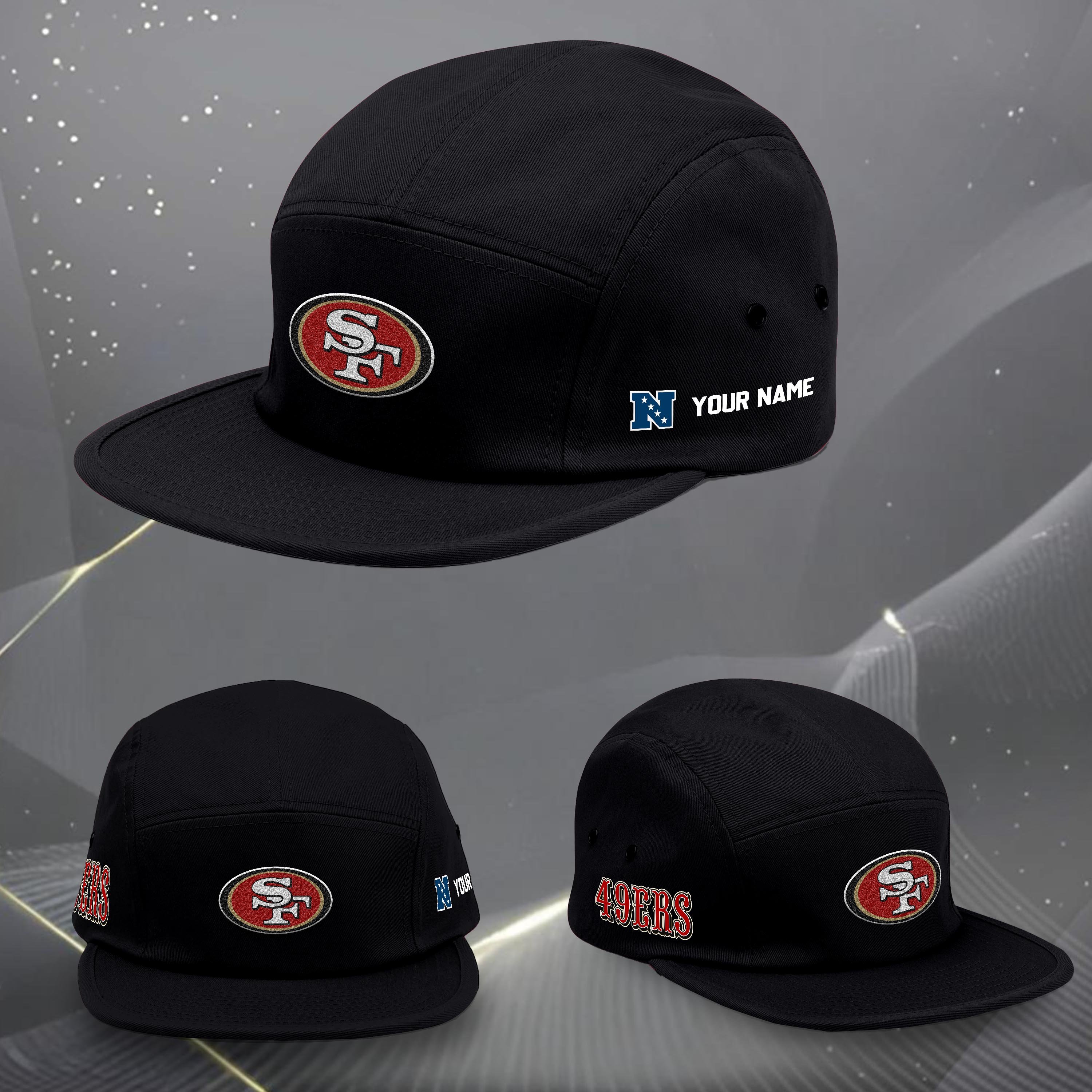San Francisco 49ers Five Panel Five Panel Cap Custom Your Name, Sport Five Panel Five Panel Cap, Gifts For Fan EHIVM-06092490N