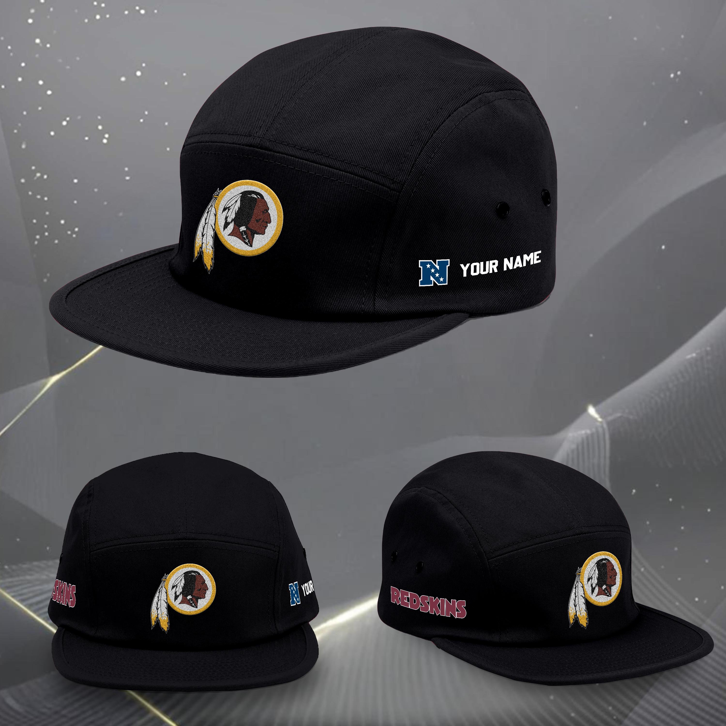 Washington Redskins Five Panel Five Panel Cap Custom Your Name, Sport Five Panel Five Panel Cap, Gifts For Fan EHIVM-06092490N