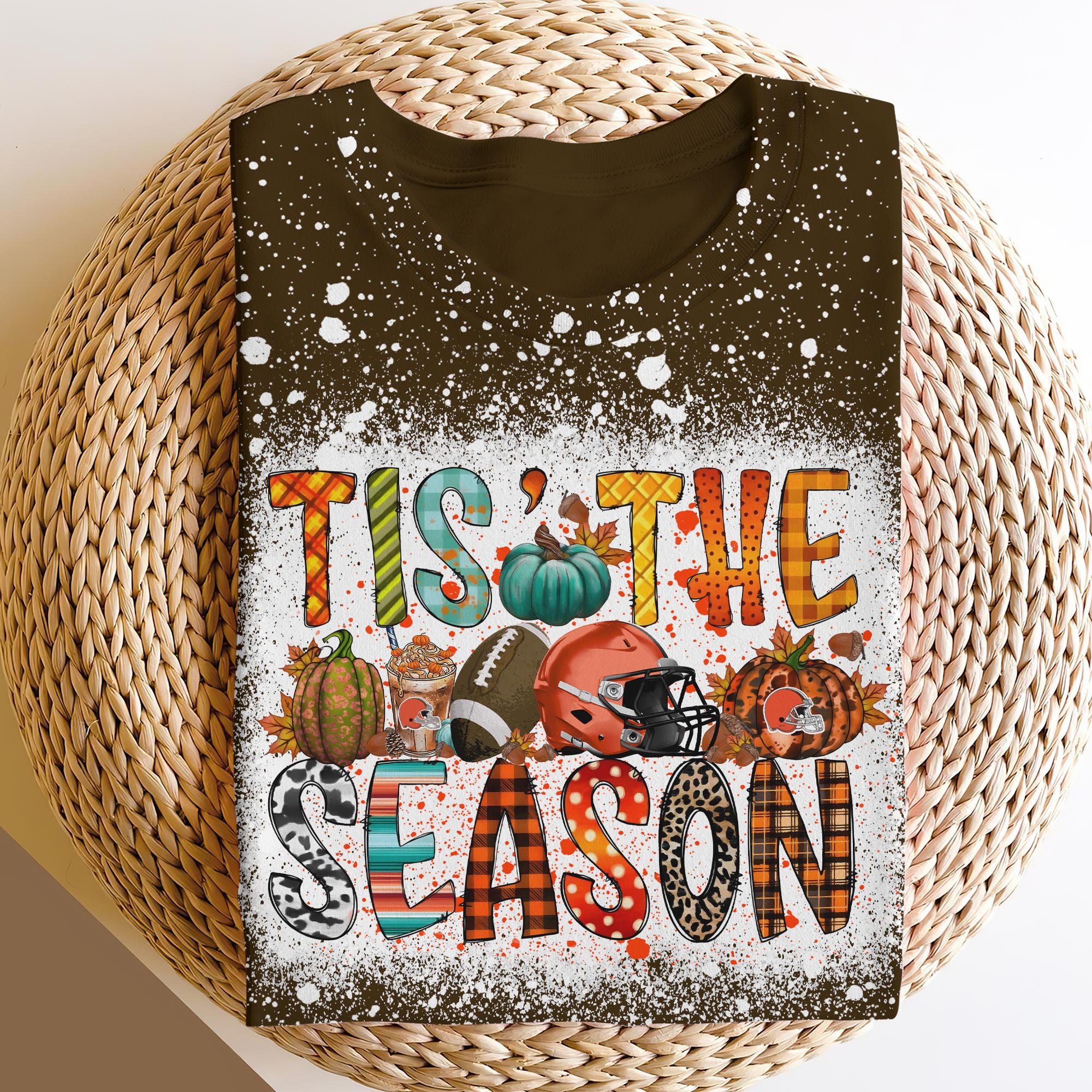 Cleveland Browns 3D Shirts, Tis The Season Shirts, Sport Shirts For Fan EHIVM-06182583